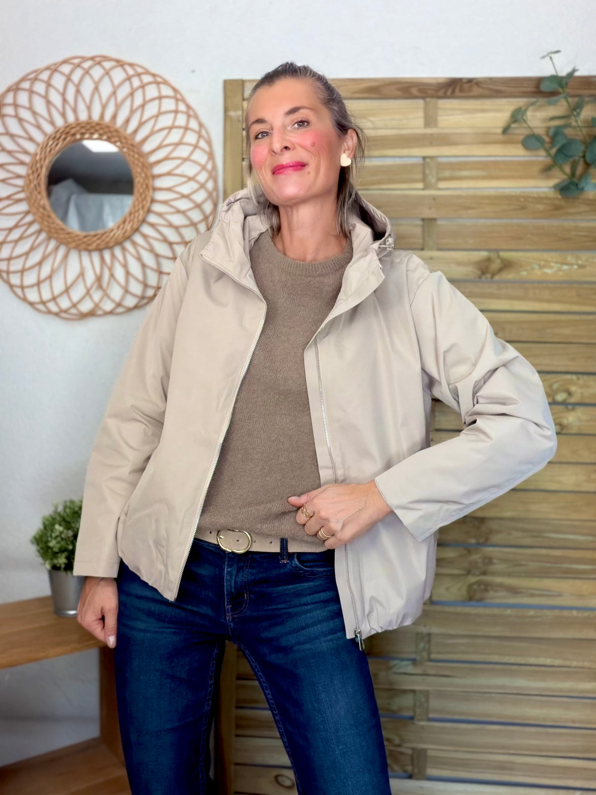 LAURA JO - Imperméable ÉLÉA court - Beige
