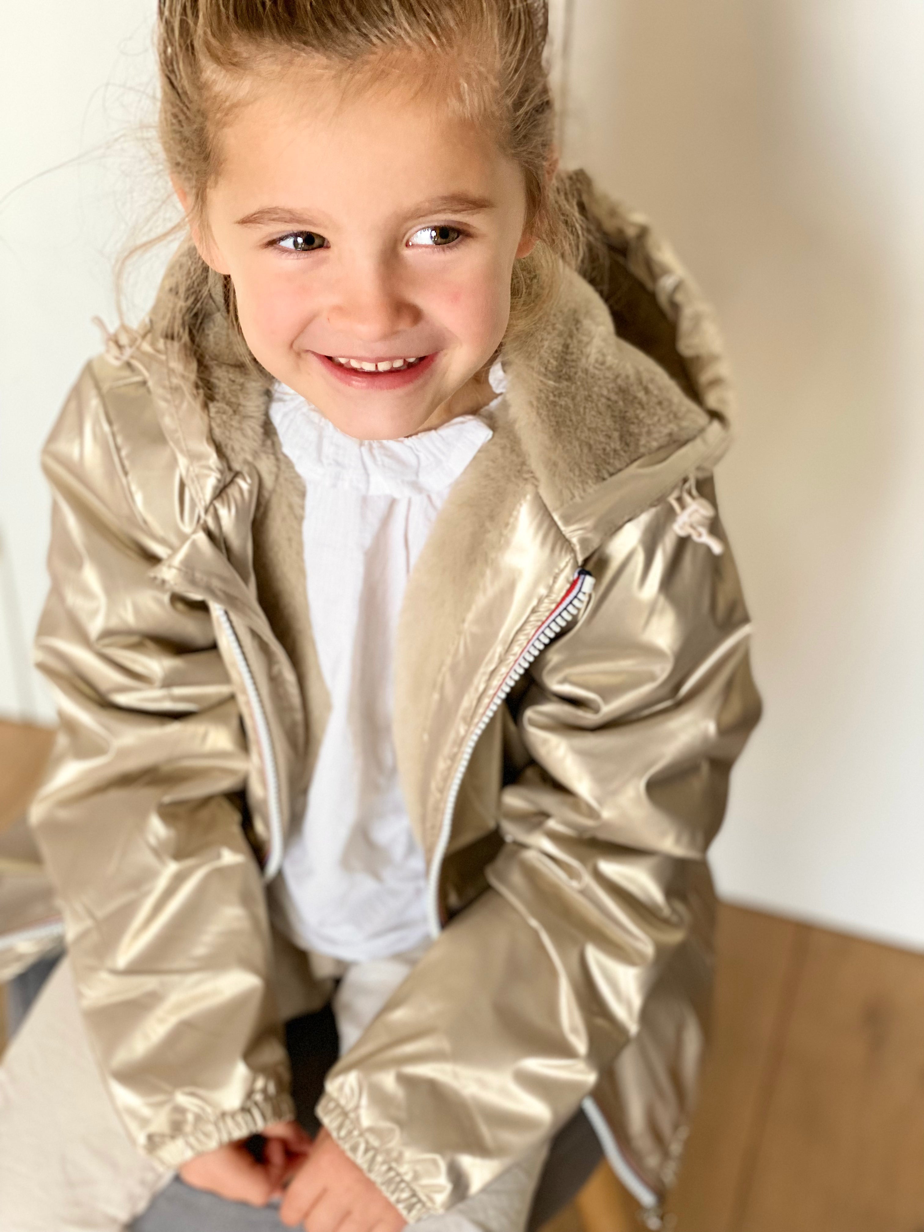 LAURA JO - Parka Imperméable mixte LOUIS.E KIDS fourré - Doré