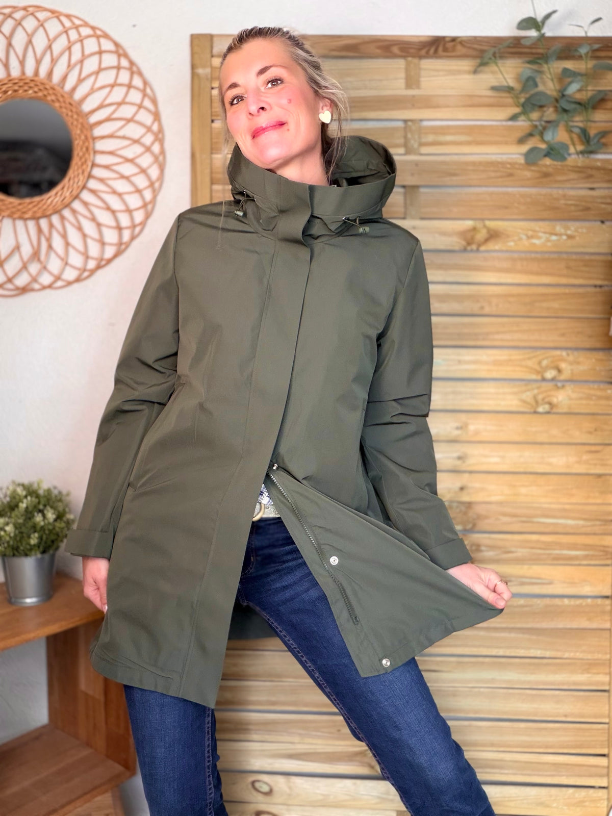 LAURA JO - Imperméable LAURENCE long - Kaki