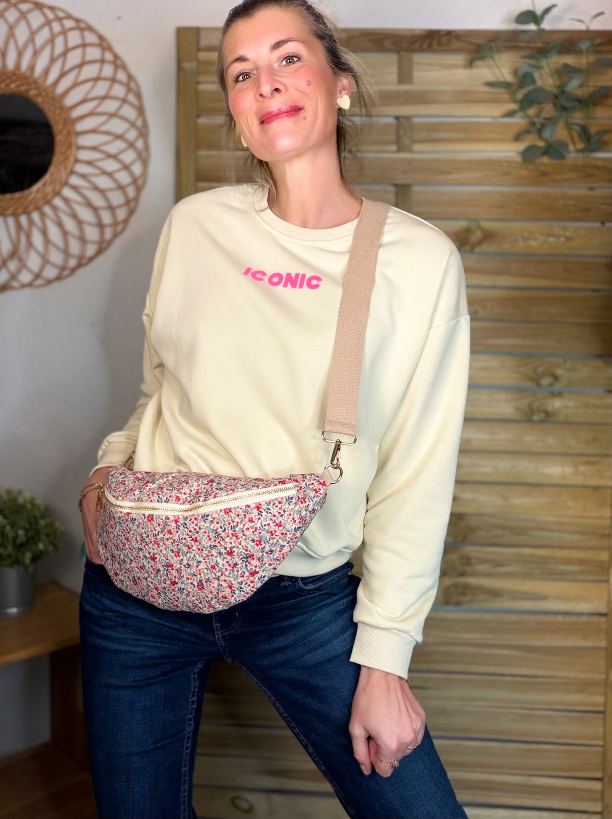 Sweat ICONIC COLINE - Beige clair