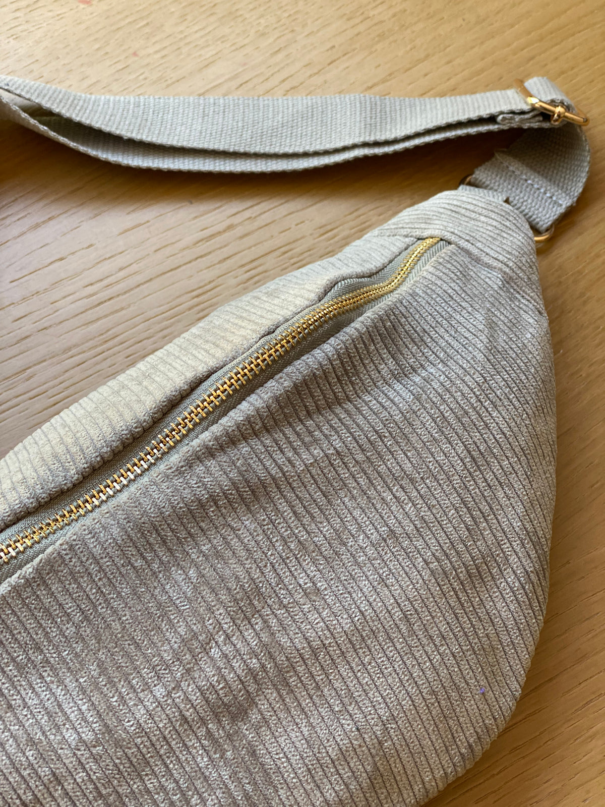 Sac banane XL velours côtelé Ciao Boum - IVY - Gris (20 coloris)
