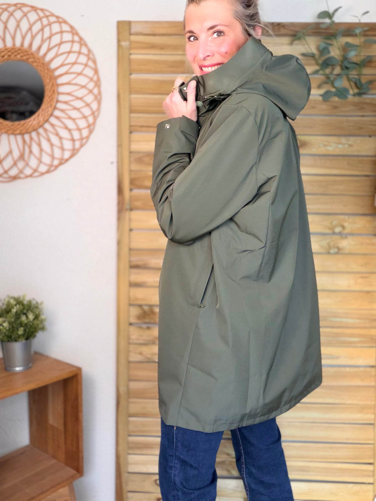 LAURA JO - Imperméable LAURENCE long - Kaki