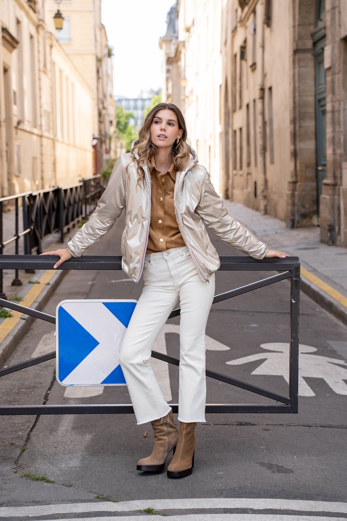 LAURA JO - Parka Imperméable LOUISE COURT sherpa - Doré