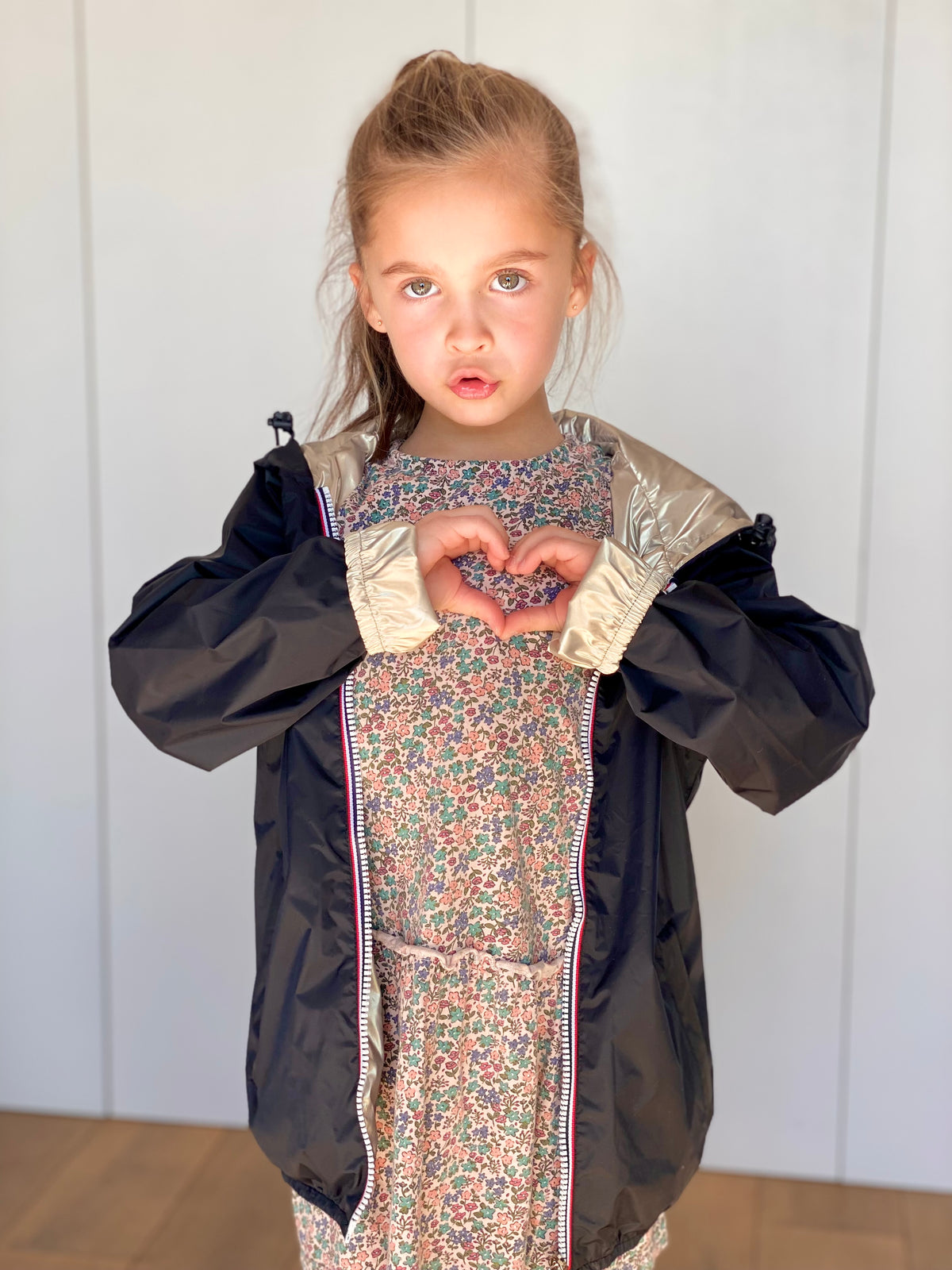 LAURA JO - Imperméable réversible léger GARANCE KIDS enfant (mixte) - Noir / Doré (DÉSTOCKAGE sur Taille 6 ans)