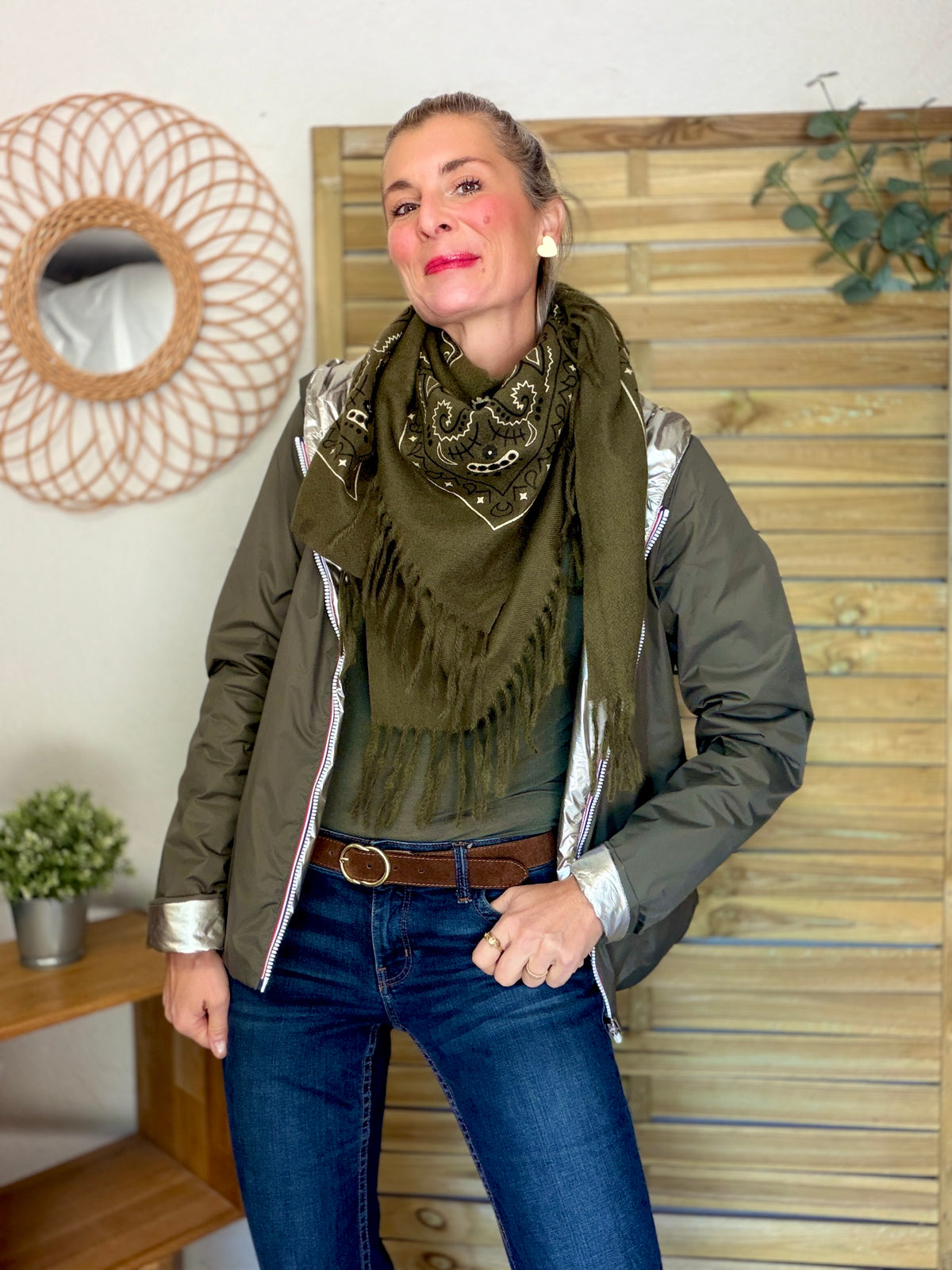 Écharpe Bandana Kaki