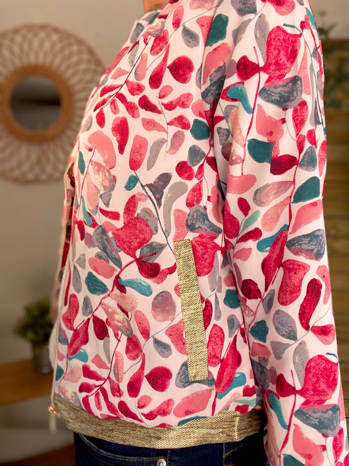 Veste bombers EULALIE - imprimé aquarelle