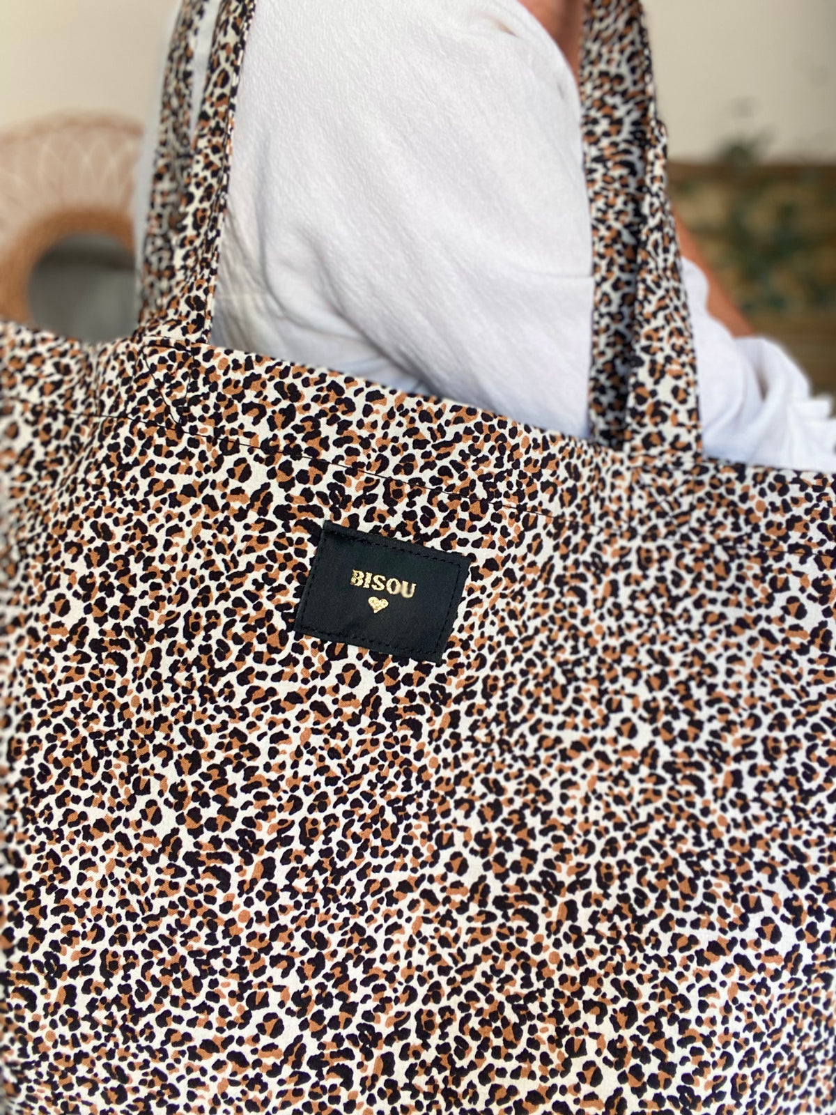 Tote bag LOLA - Motif Léopard 🐆
