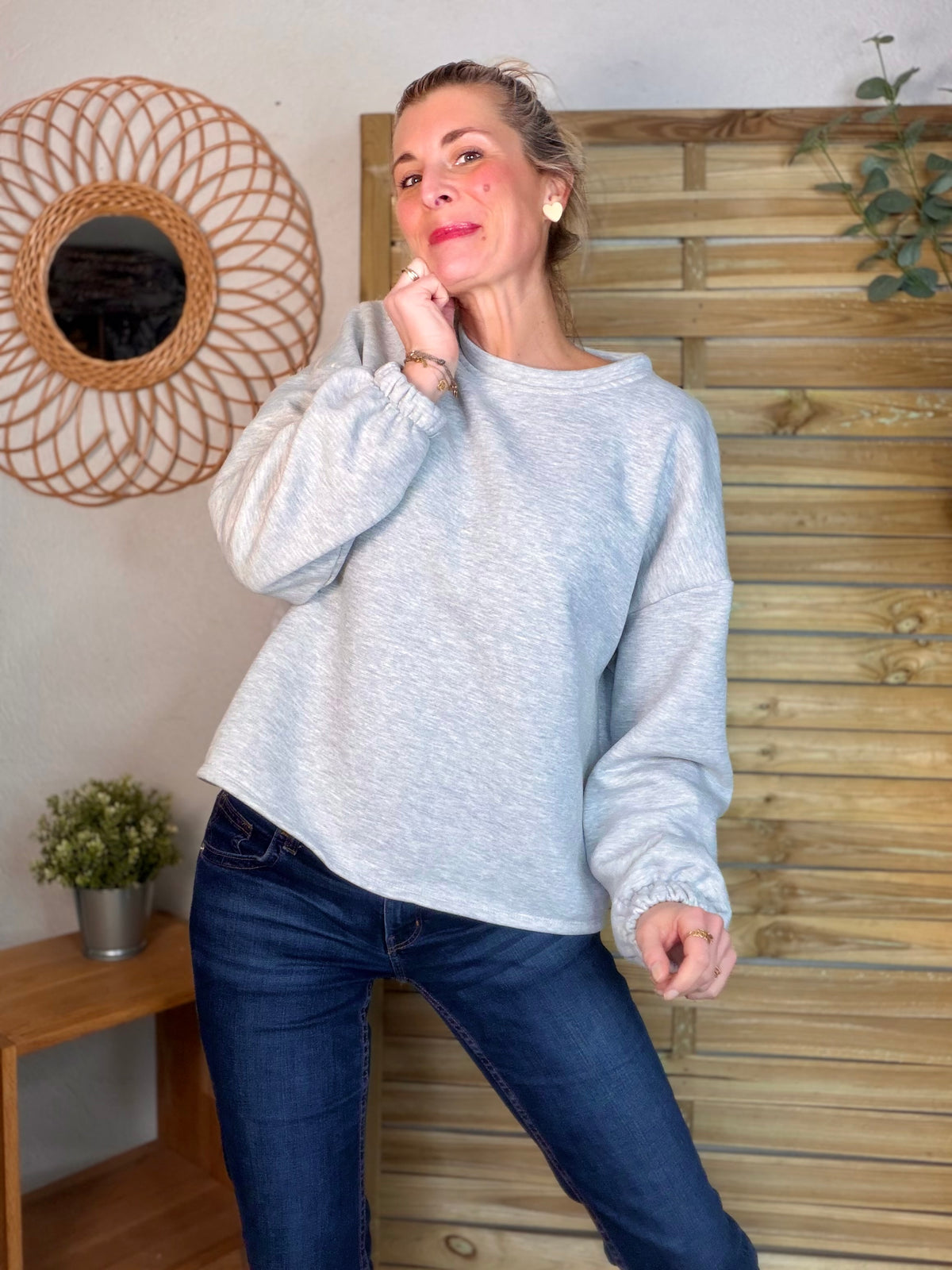 Sweat molleton oversized GOOD VIBES - MIKA