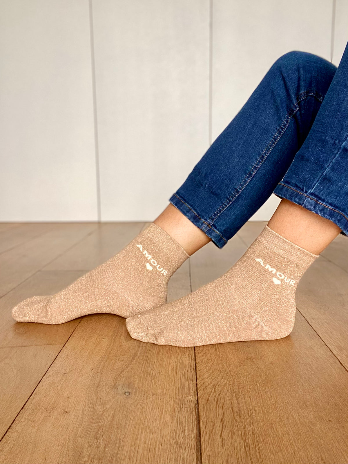 Chaussettes scintillantes glitter ZAHO - Amour • FIN DE SÉRIE