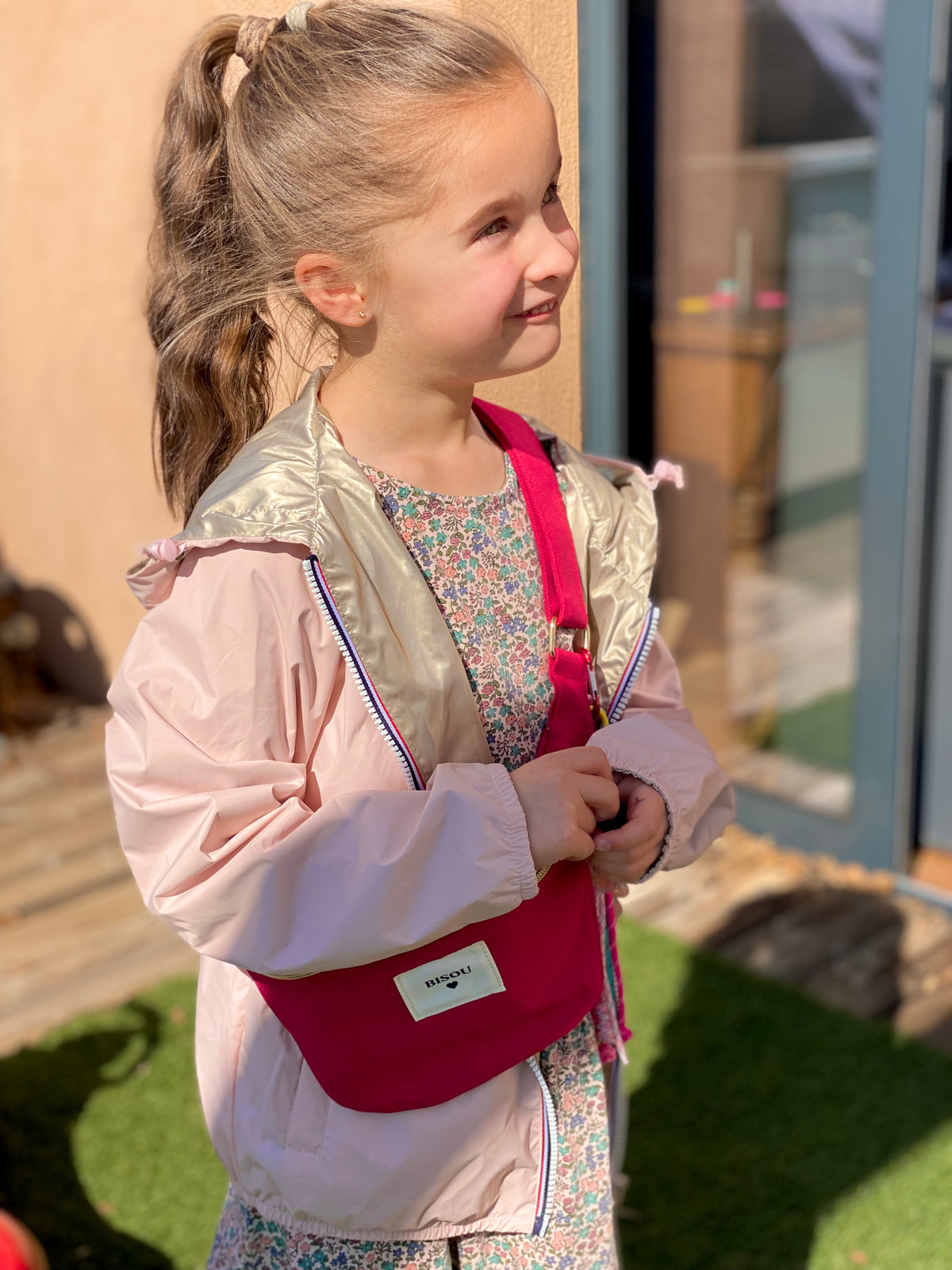 LAURA JO - Imperméable réversible léger GARANCE KIDS enfant (mixte) - Rose / Doré