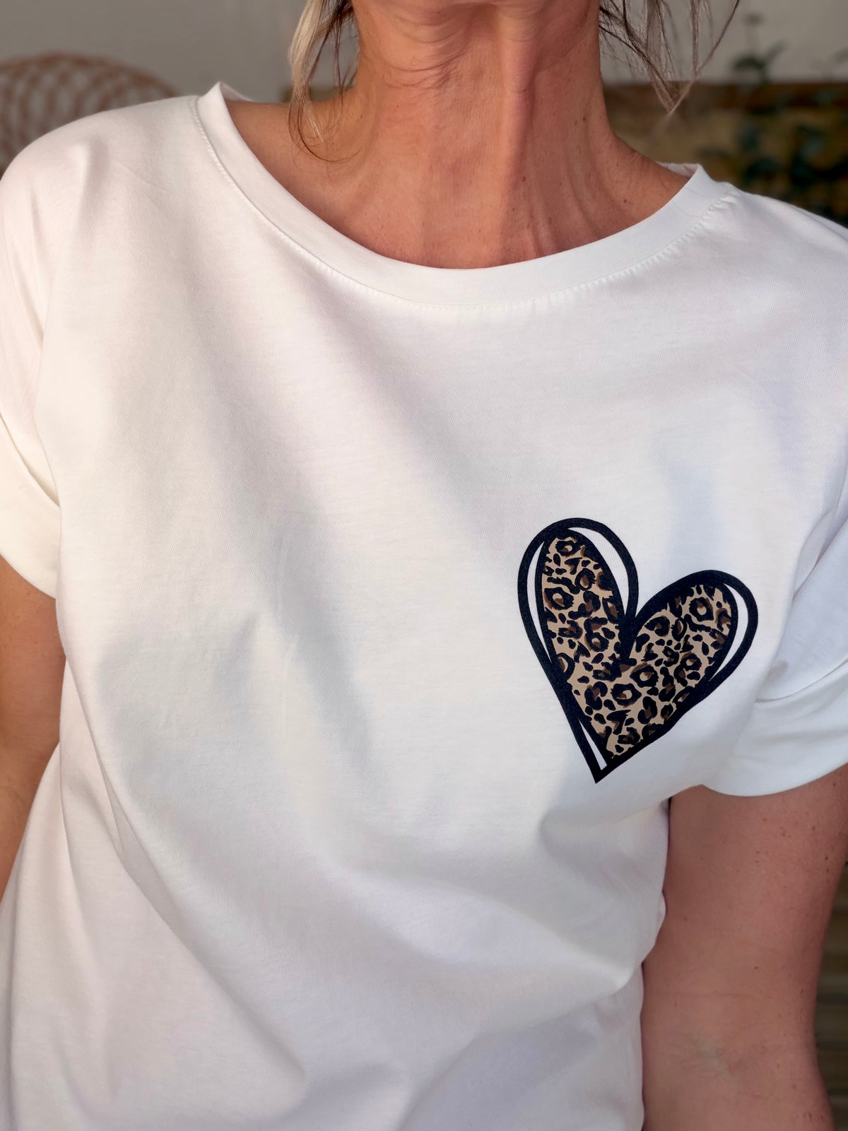 Tee shirt Cœur Léo PALOMA Blanc - FIN DE SÉRIE