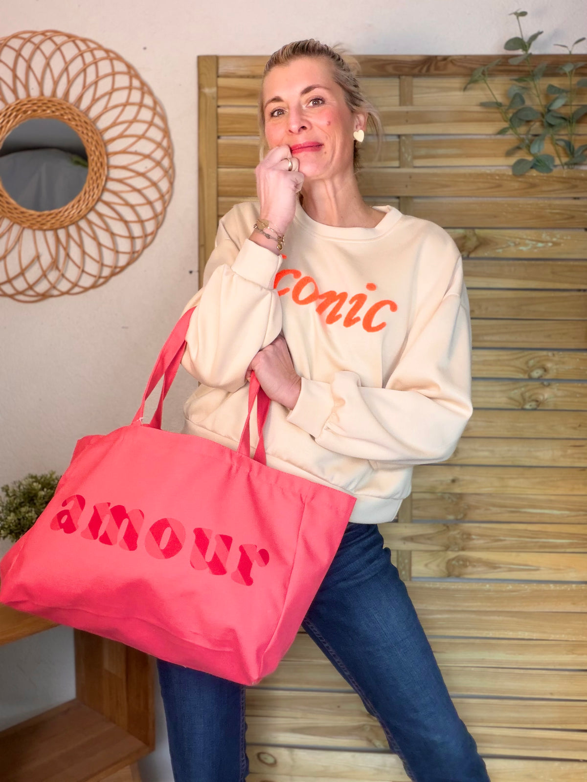 Grand cabas Tote bag uni amour BELLY