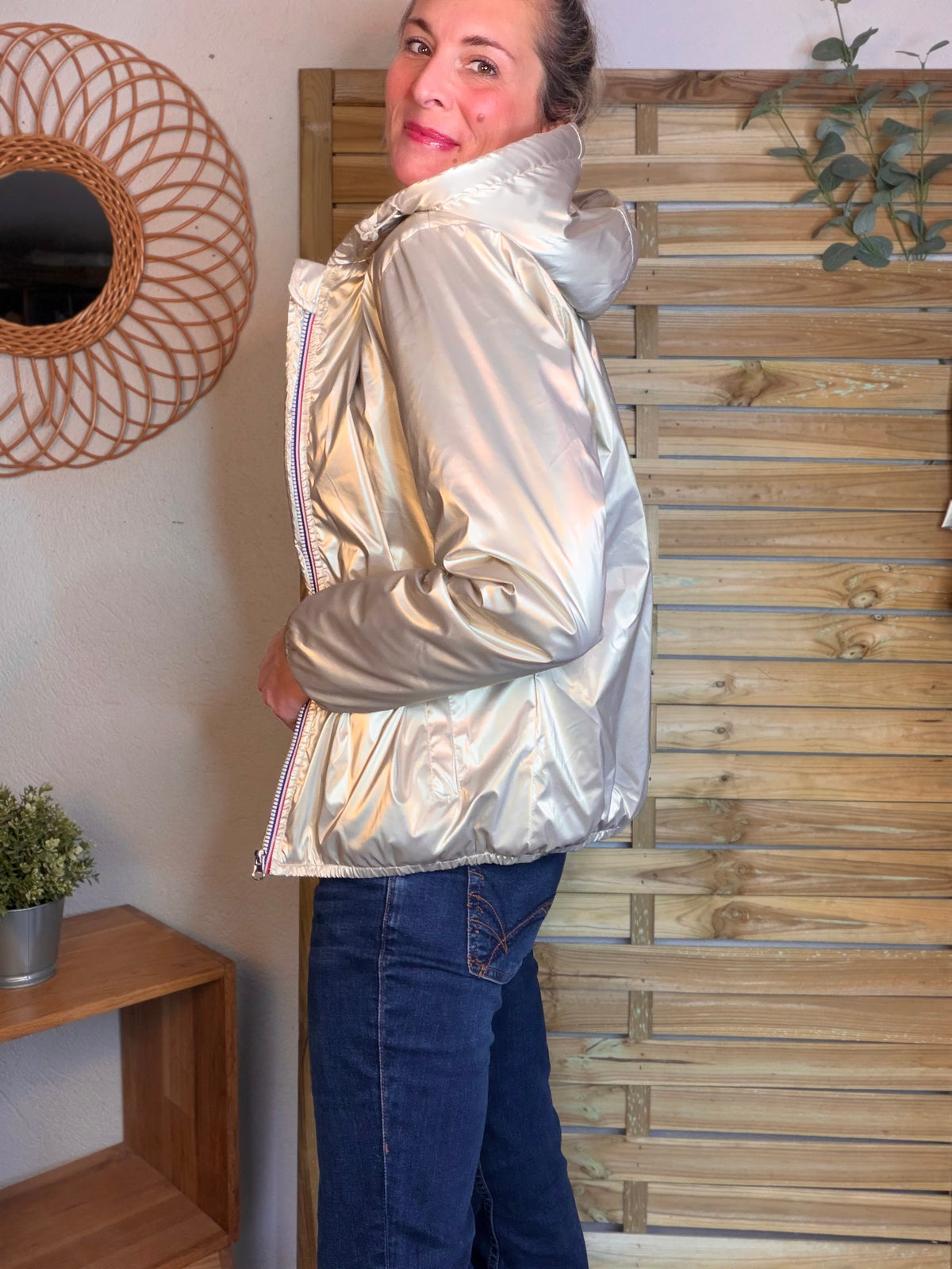 LAURA JO - Parka Imperméable LOUISE COURT sherpa - Doré