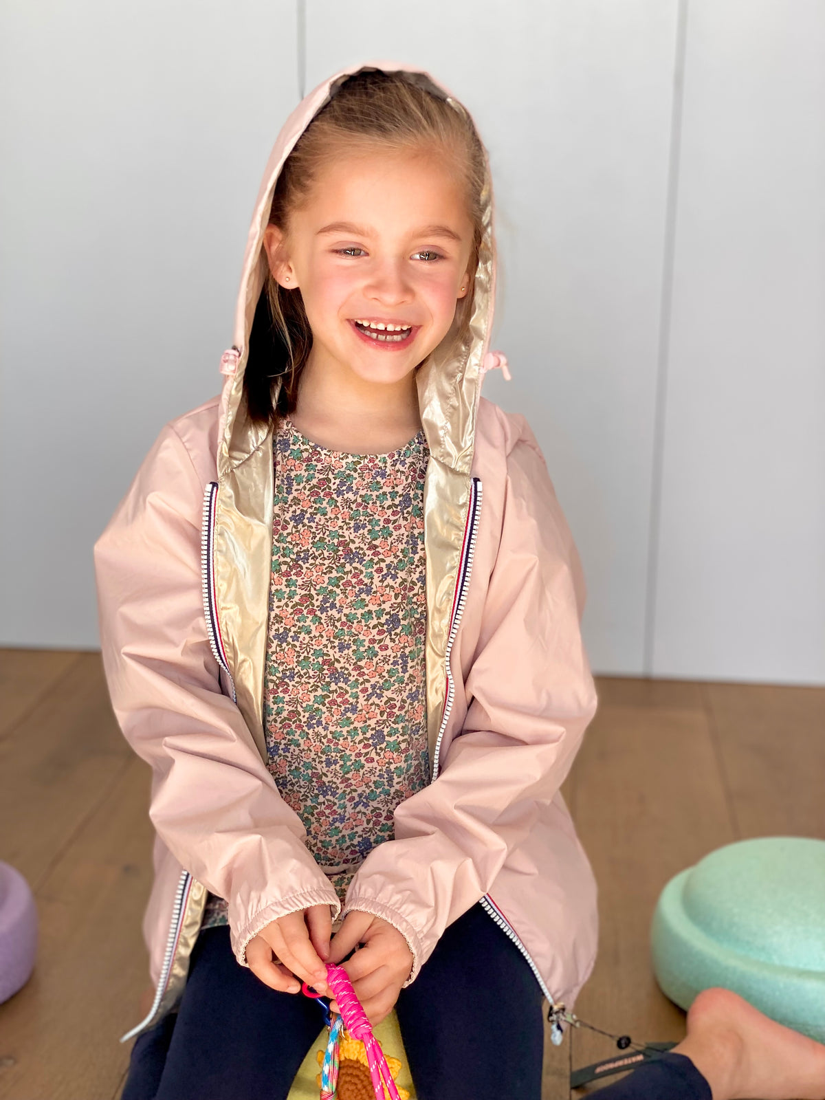 LAURA JO - Imperméable réversible léger GARANCE KIDS enfant (mixte) - Rose / Doré