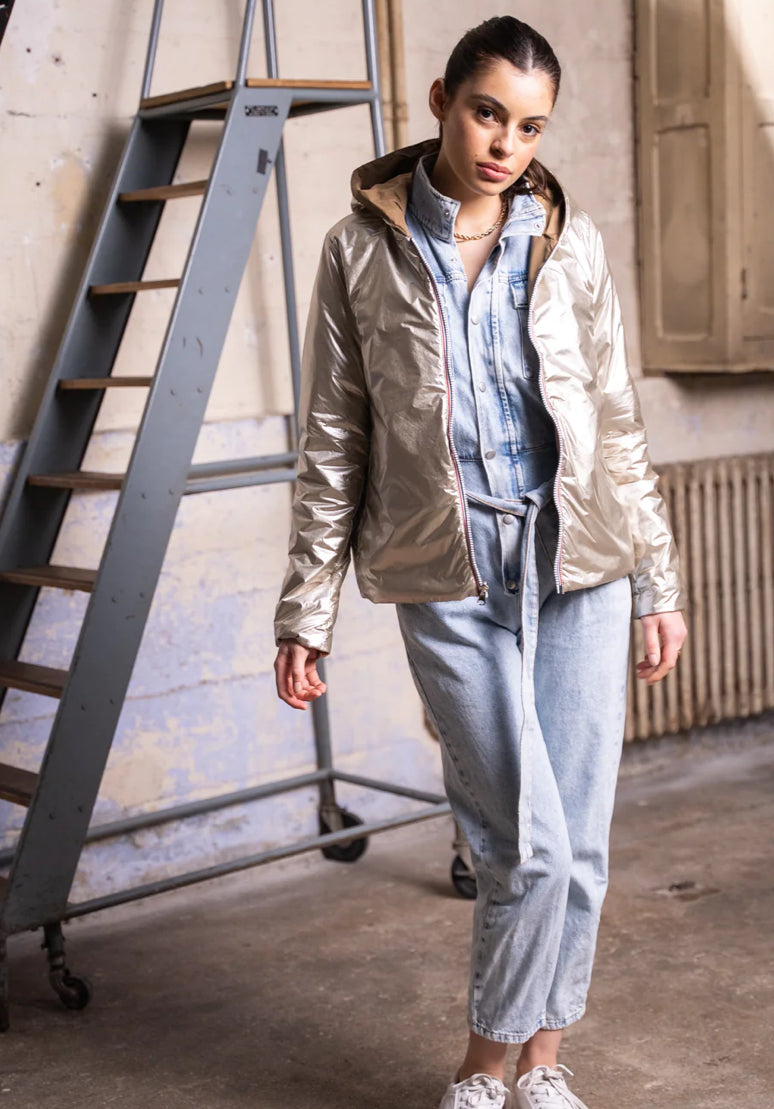 LAURA JO - Imperméable réversible rembourré LOUISON COURT - Camel/Doré