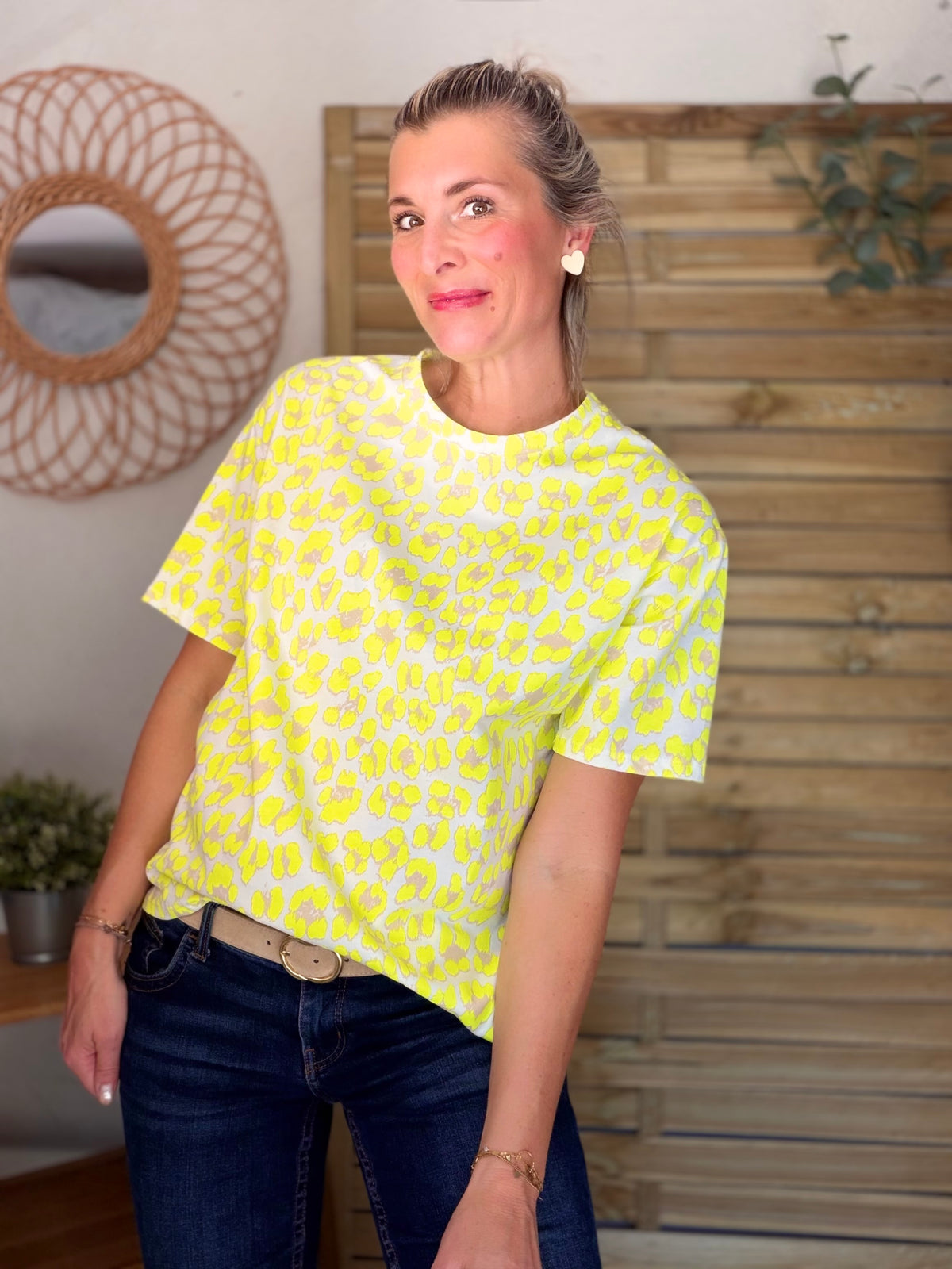 Tee shirt Léo ODESSA Jaune Fluo - FIN DE SÉRIE
