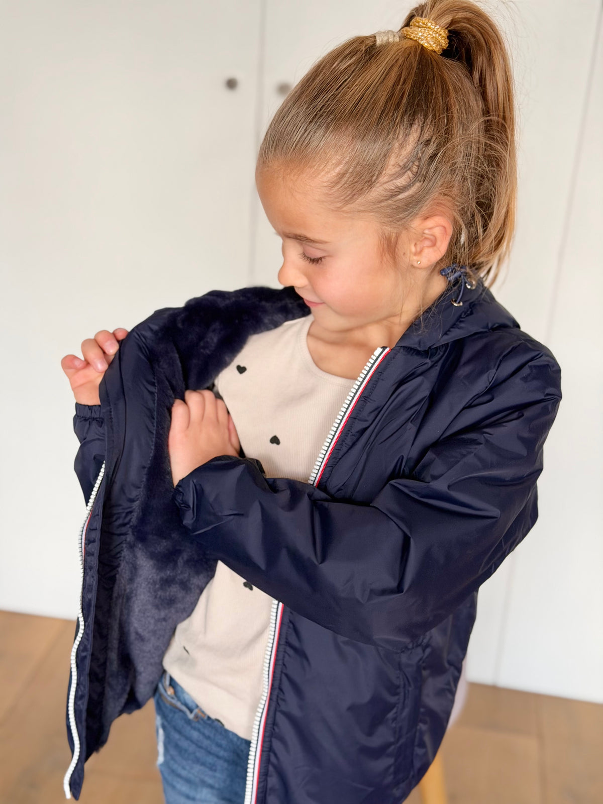 LAURA JO - Parka Imperméable mixte LOUIS.E KIDS fourré - Bleu marine