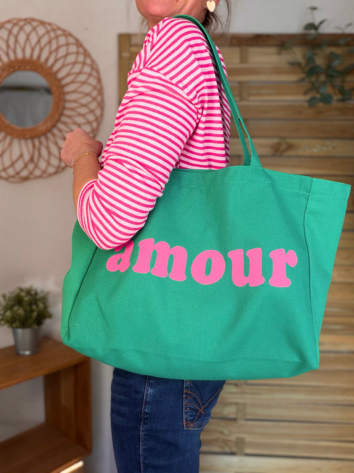 Grand cabas Tote bag uni amour BELLY