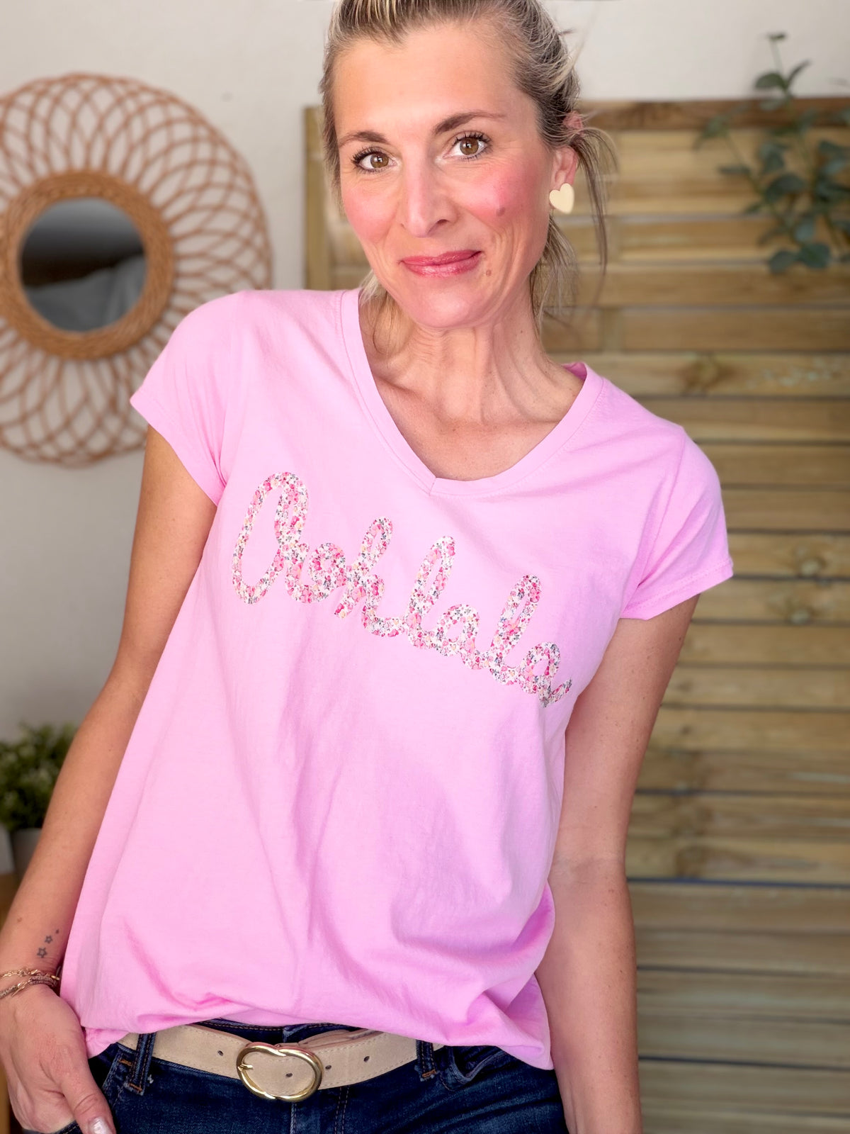 Tee shirt Ohlala Liberty VERA Rose - FIN DE SÉRIE