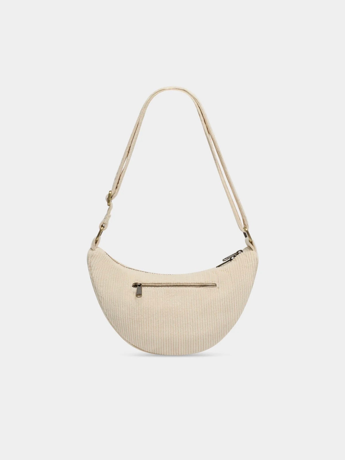 HINDBAG ANDRÉA - Sac banane demi-lune Velours beige