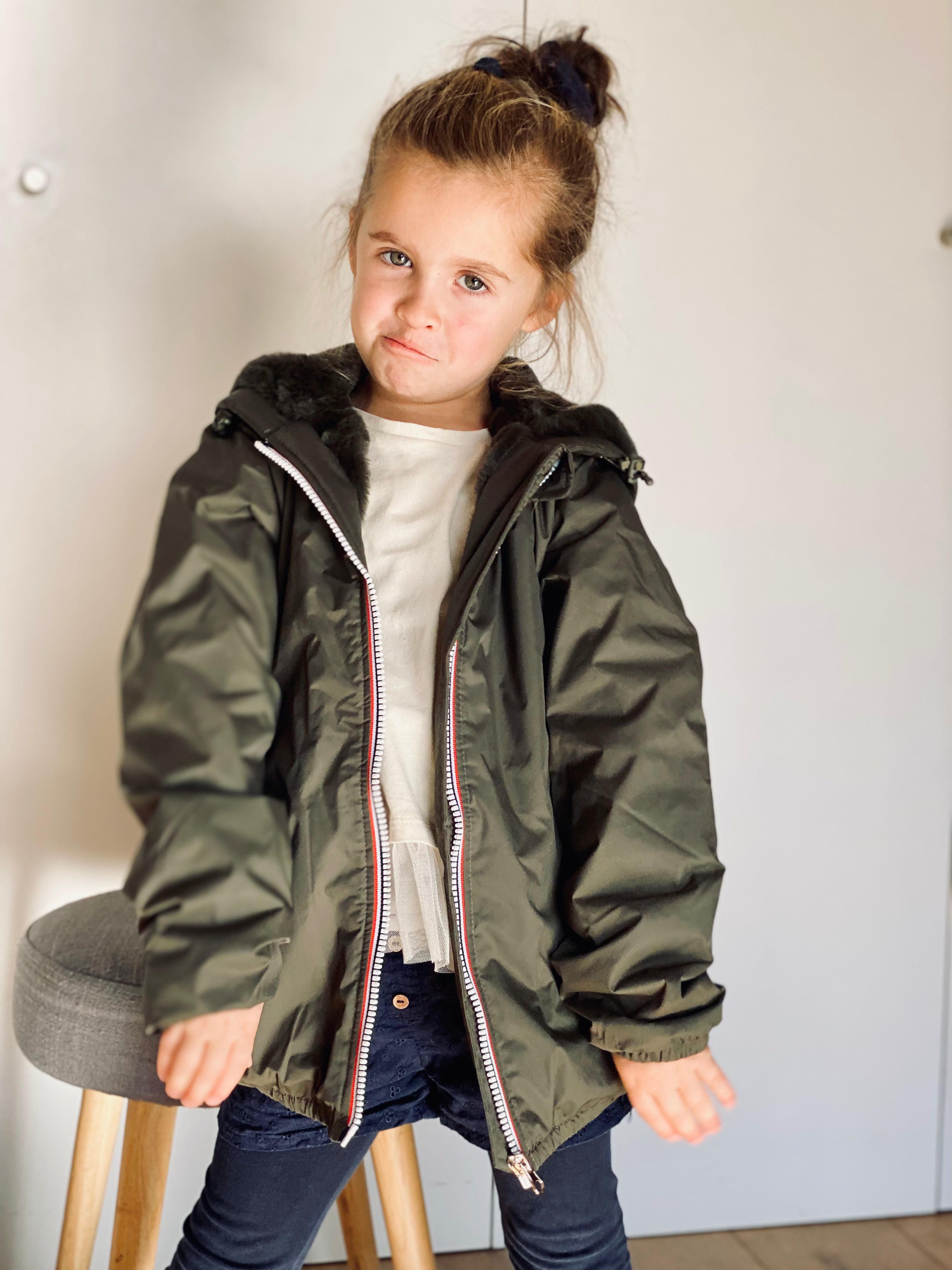 LAURA JO - Parka Imperméable mixte LOUIS.E KIDS fourré - Kaki
