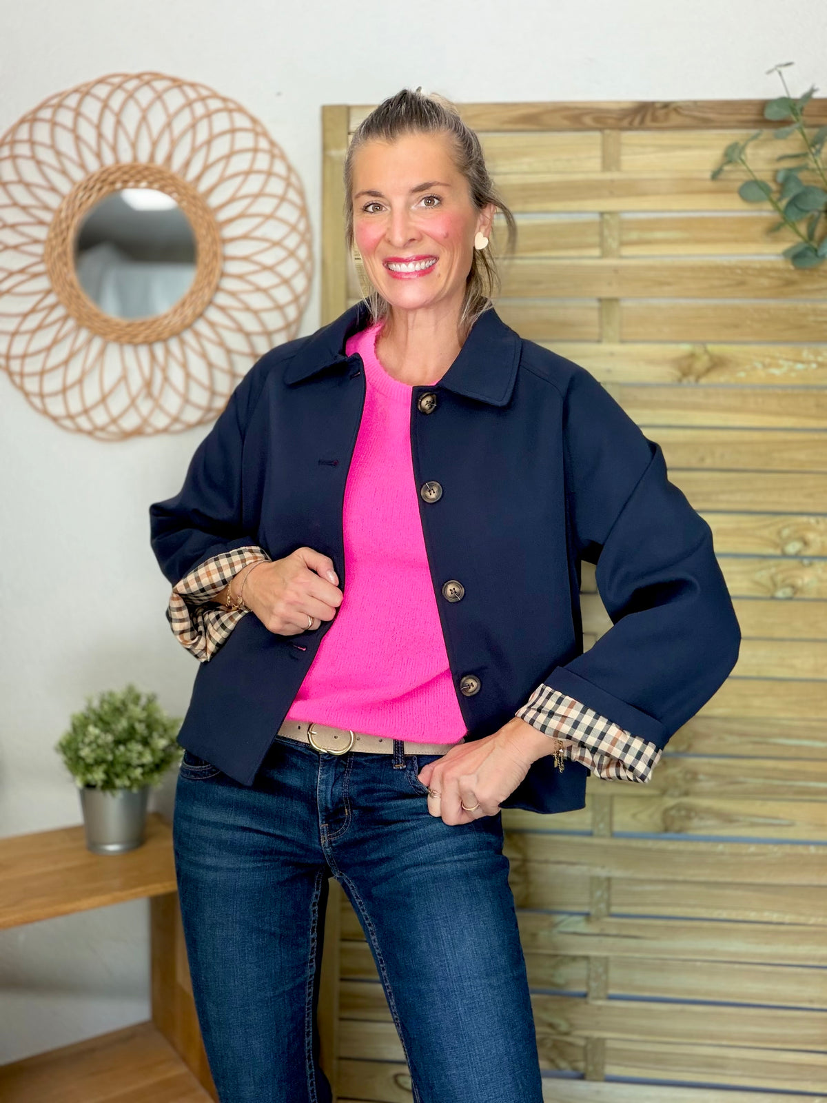 Pull laine et alpaga PEGGY - Rose flashy