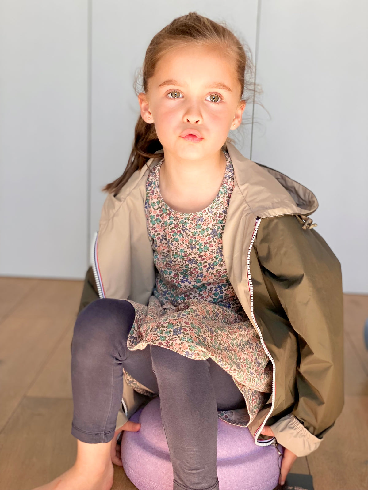 LAURA JO - Imperméable réversible léger GARANCE KIDS enfant (mixte) - Kaki / Beige • DÉSTOCKAGE sur Taille 6 ans