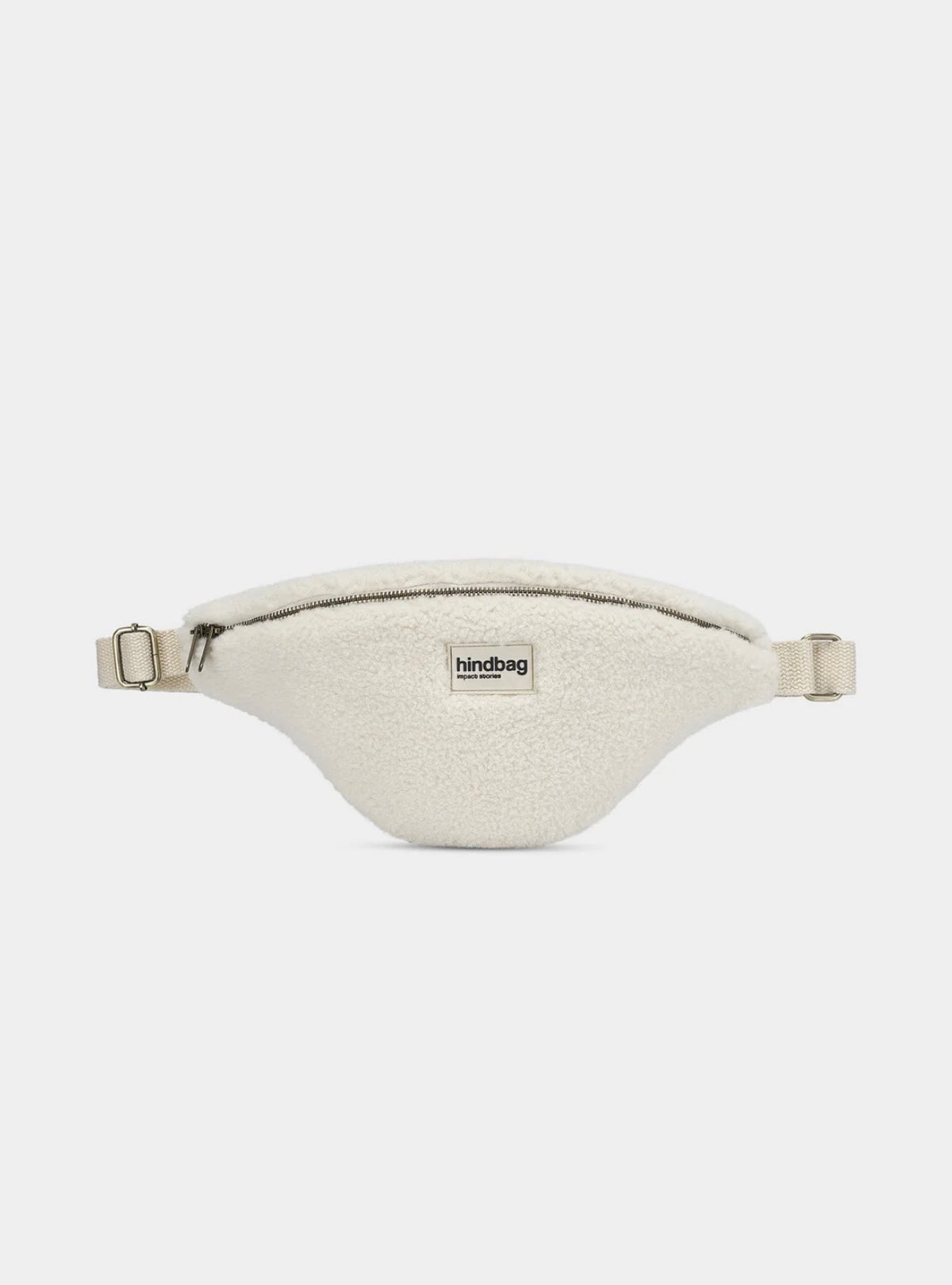 HINDBAG SASHA - Sac banane  Teddy arctique (moumoute)