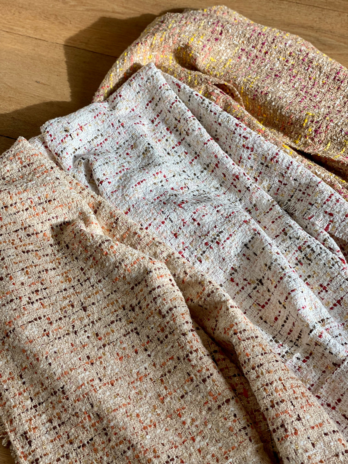 Écharpe douce en laine avec lurex ODILE - Taupe Rose (3 coloris)