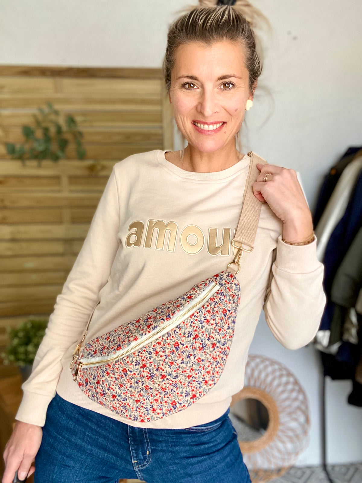 Sac banane XL velours Ciao Boum - IVY - Liberty