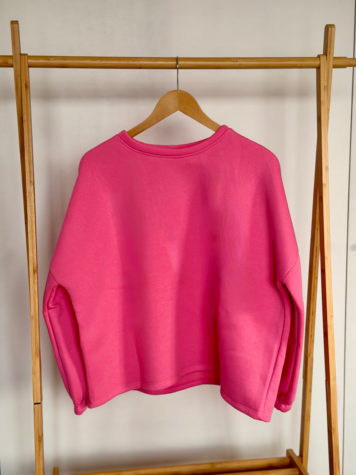 Sweat molleton oversized BISOU Rose / Rouge - MIKA - FIN DE SÉRIE