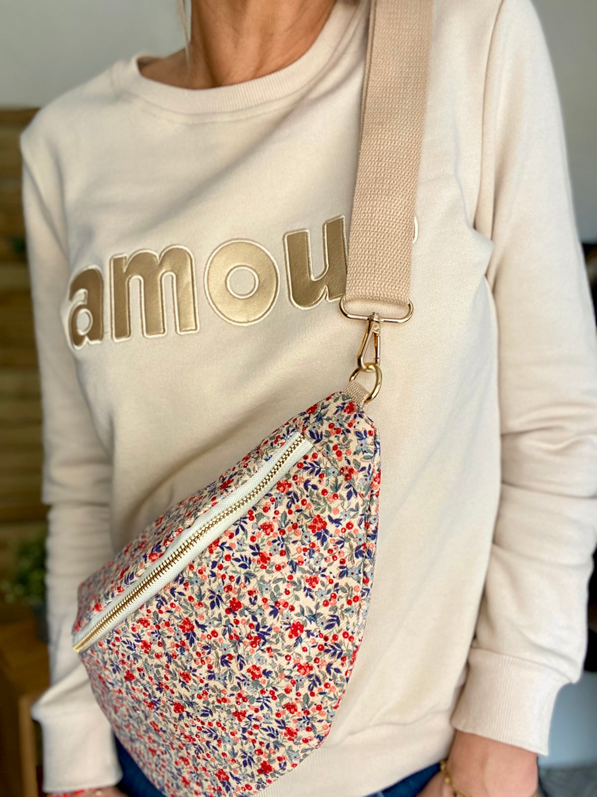 Sac banane XL velours Ciao Boum - IVY - Liberty