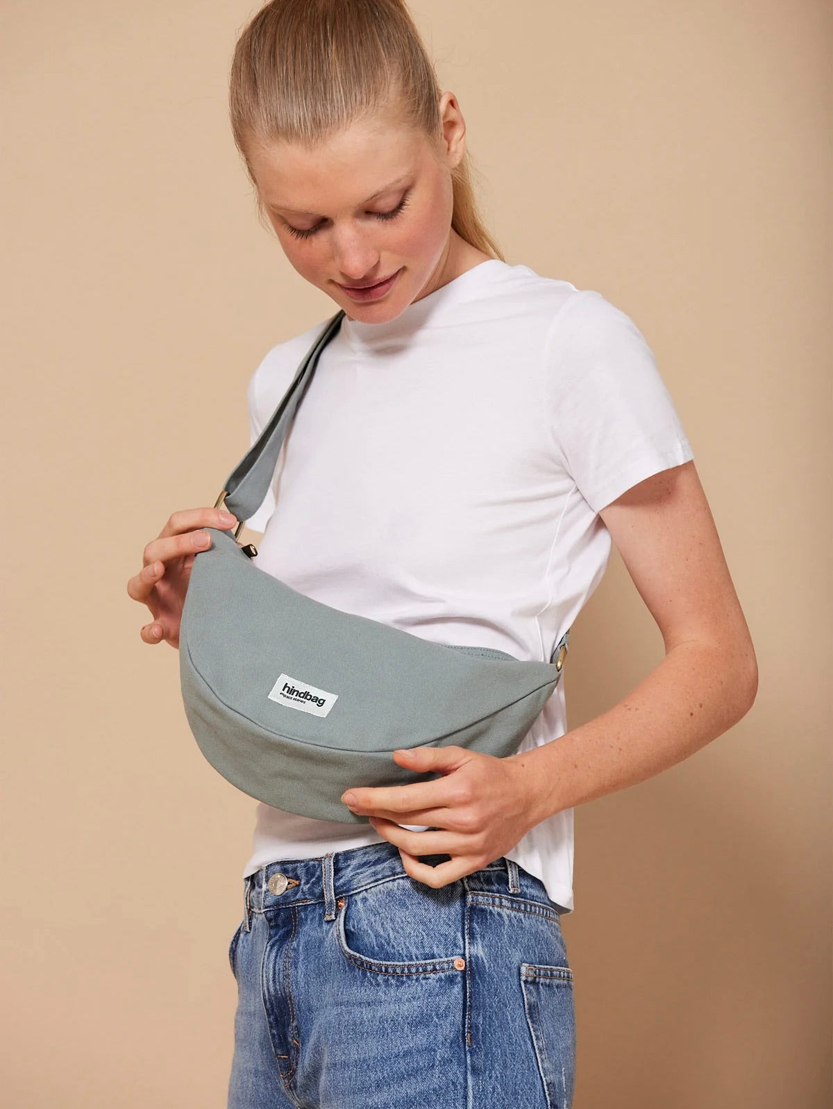 HINDBAG ANDRÉA - Sac banane demi-lune Vert sauge