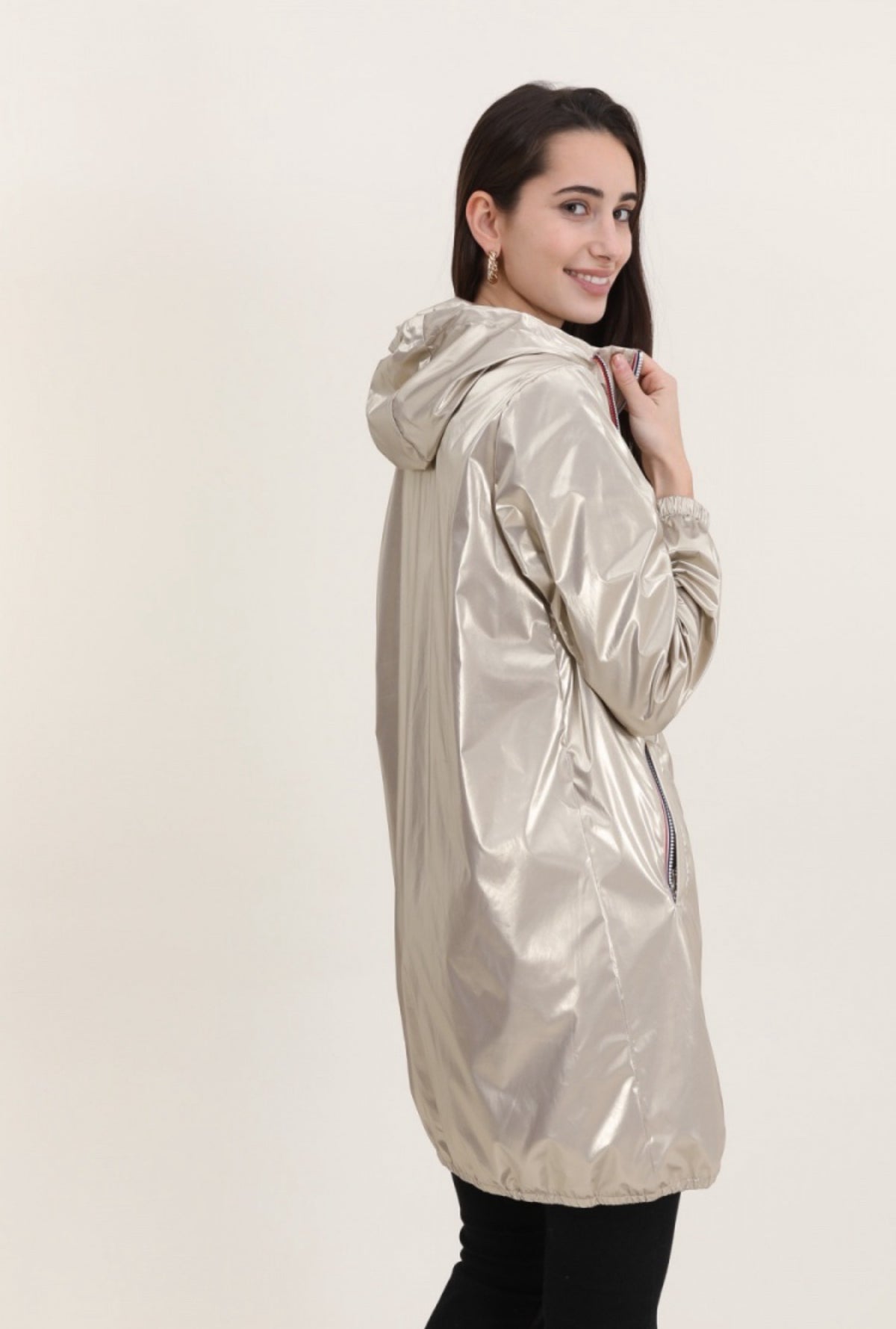 Imperméable mi-saison doublé SOLINE LONG - Doré - LAURA JO - FIN DE SÉRIE