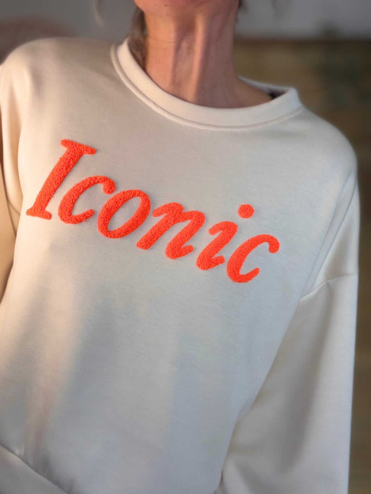 Sweat doux Iconic  - LAURINE Beige/Orange - FIN DE SÉRIE