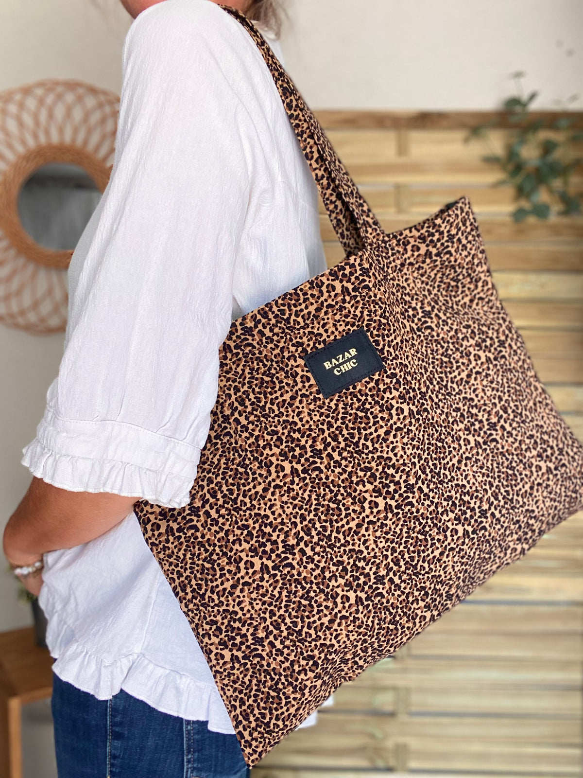 Tote bag LOLA - Motif Léopard 🐆