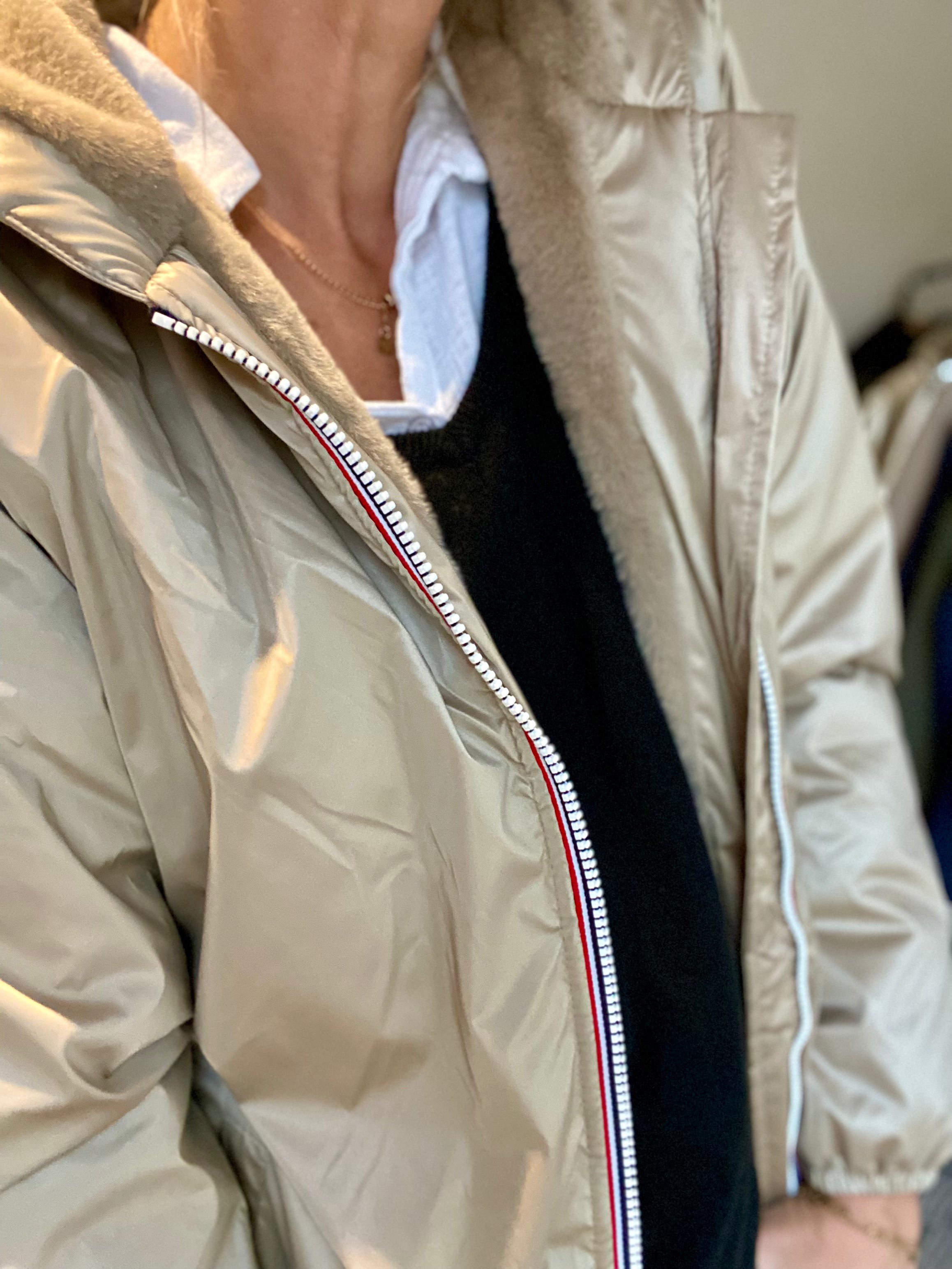 LAURA JO - Parka Imperméable LOUISE LONG fourré - Sable irisé