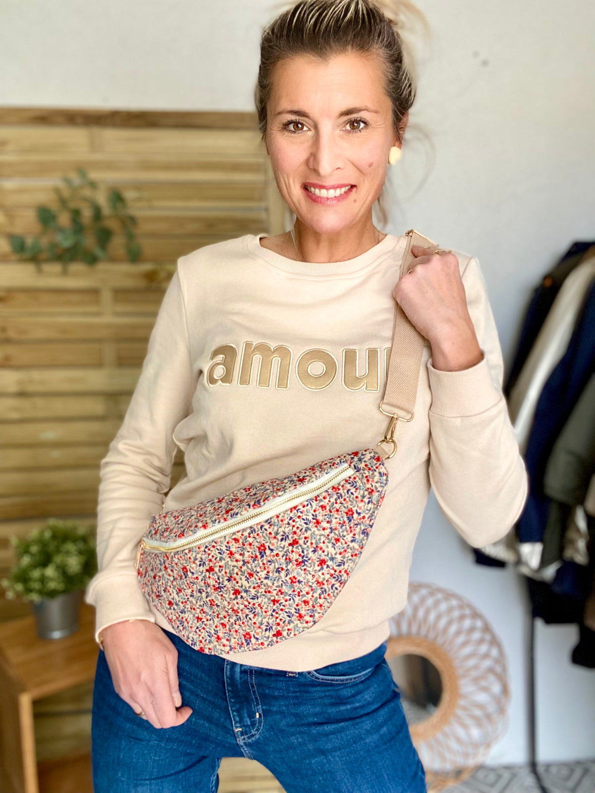 Sac banane XL velours Ciao Boum - IVY - Liberty