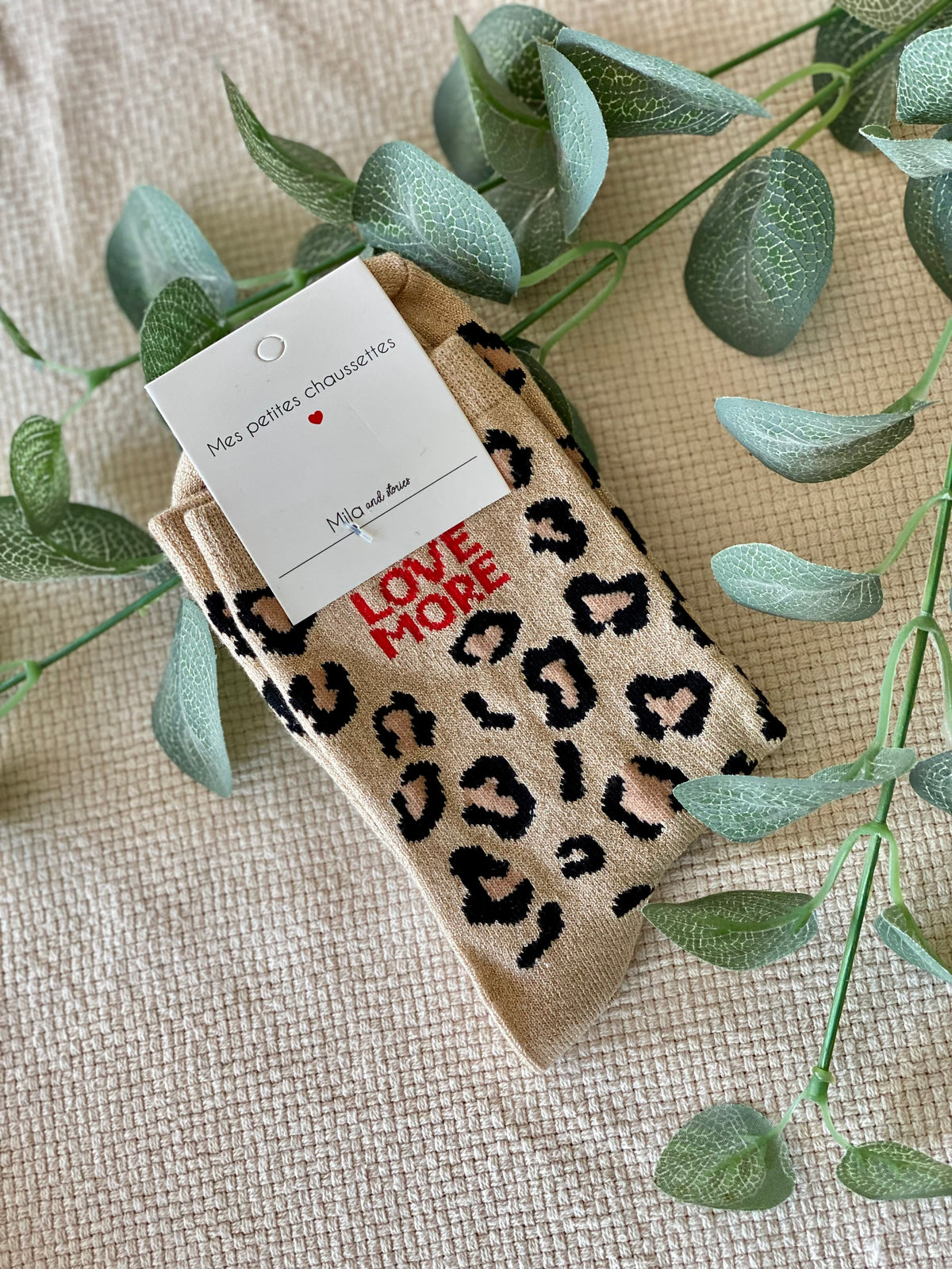 Chaussettes ZORA - Léo beige 🐆 FIN DE SÉRIE