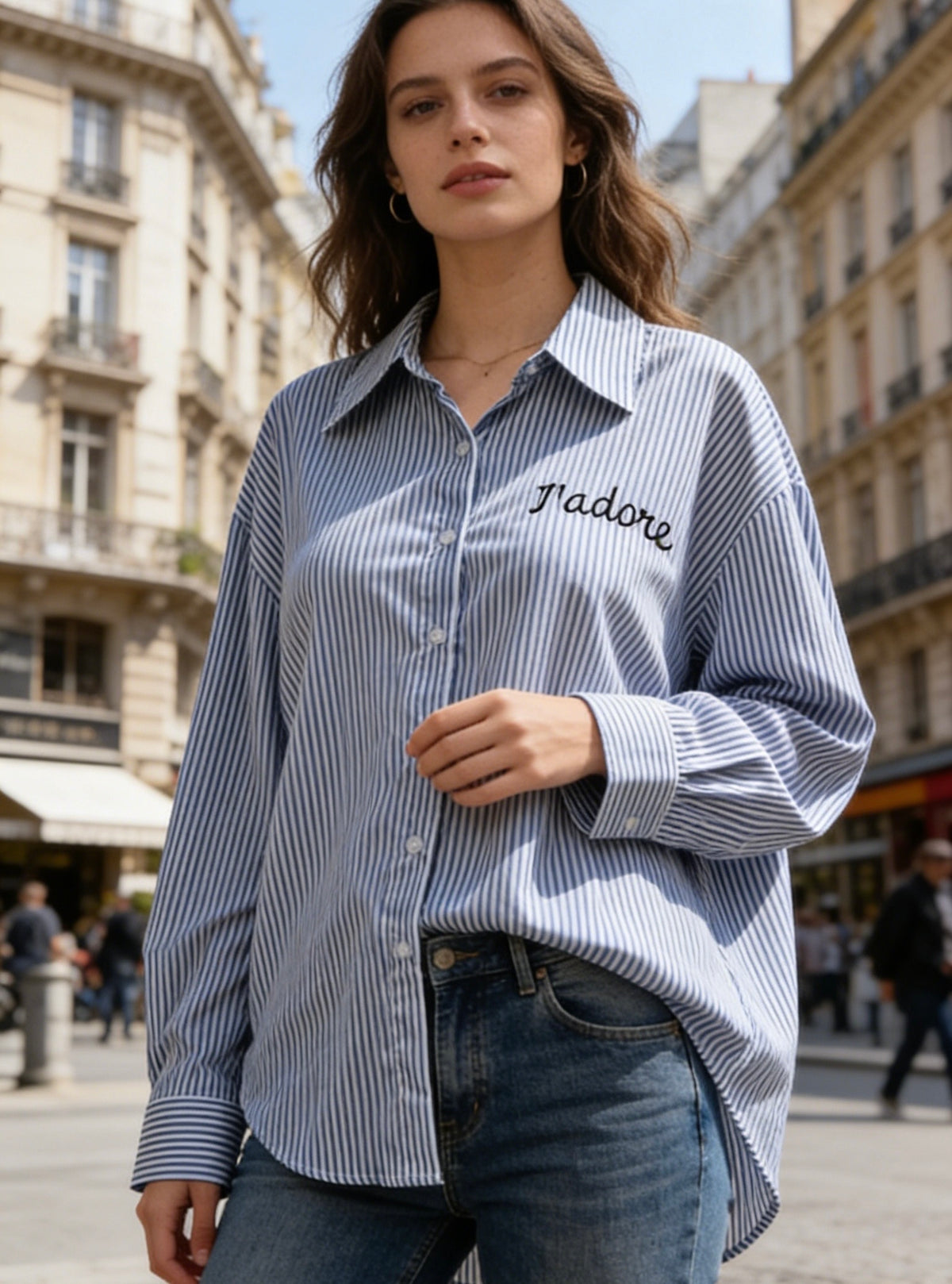 ⚡️ARRIVAGE - Chemise bleue à rayures J’ADORE - ELORY