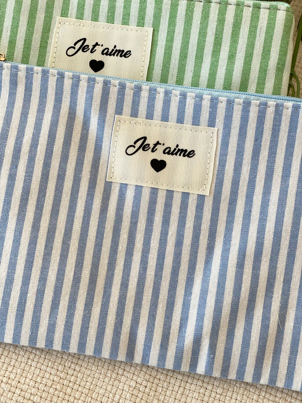 Pochette XL rayée «Je t’aime» - SARAH