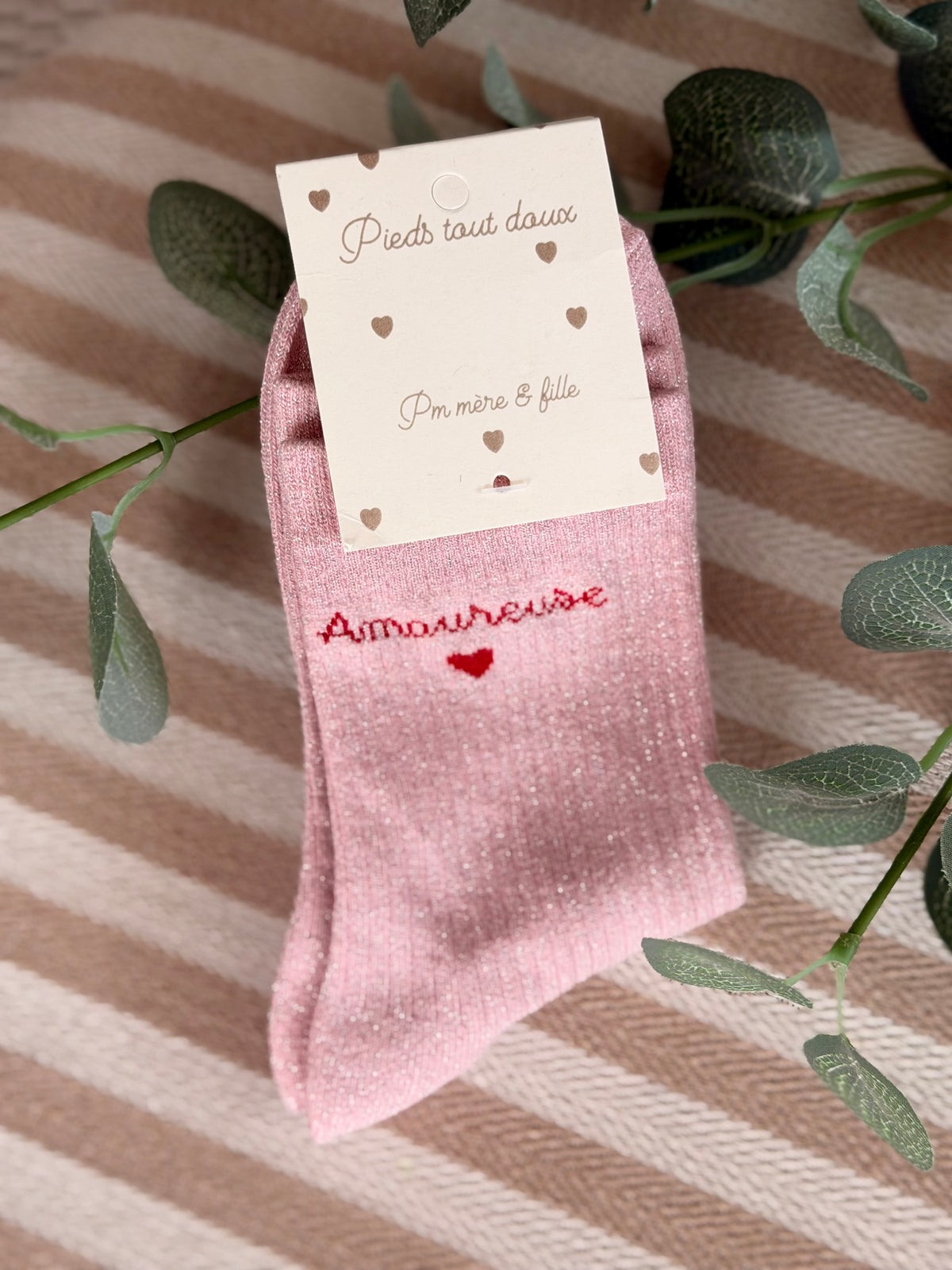 Chaussettes scintillantes glitter ZIA - Maîtresse / Maman / Amoureuse