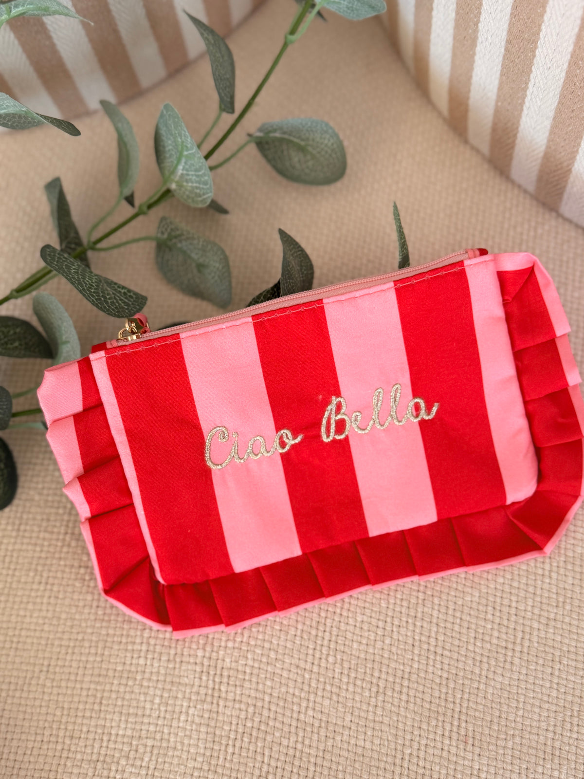 Pochette rayée à volants ADRIANA