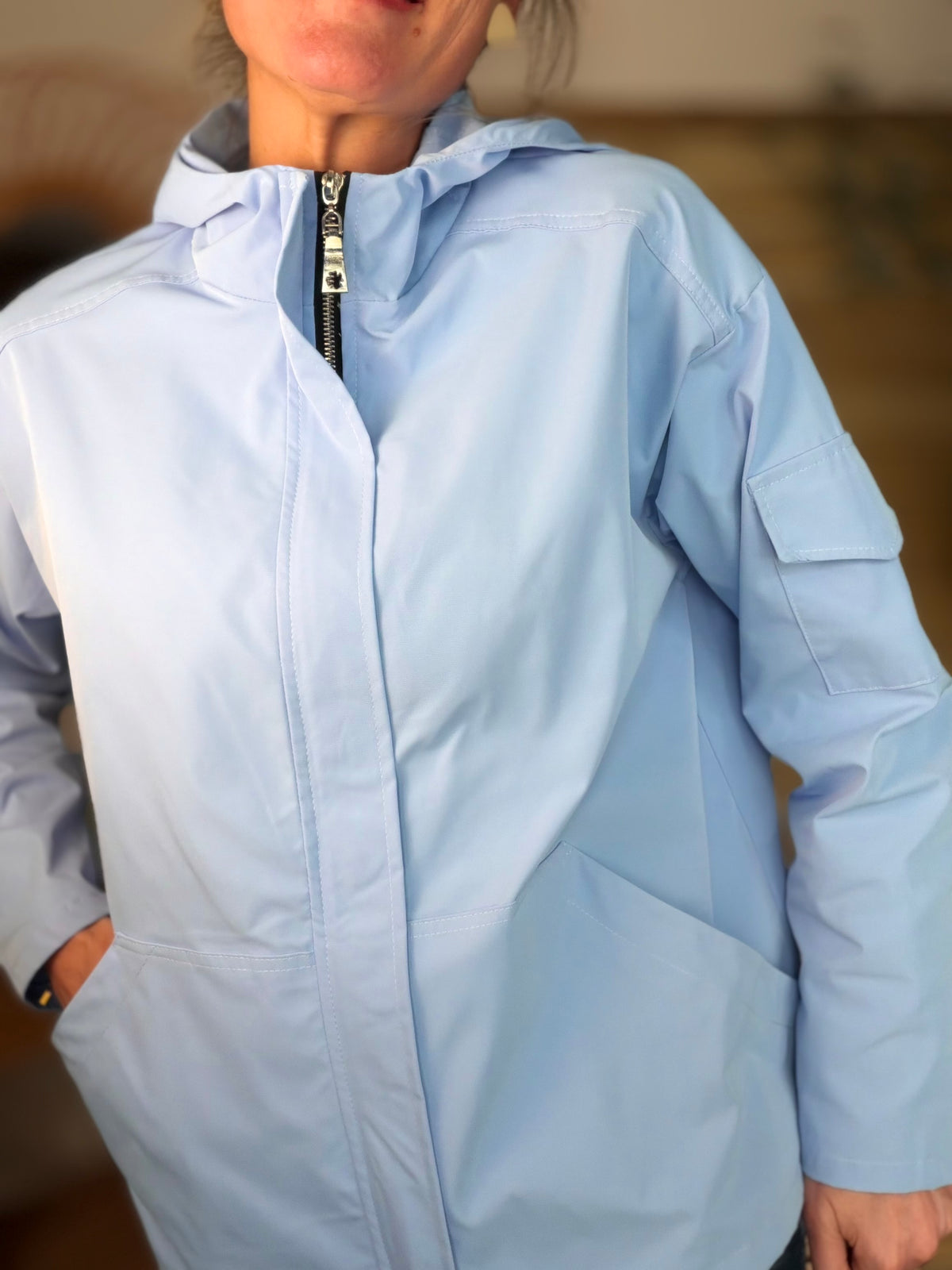 Veste Coupe vent court LIZZIE - Bleu ciel - FIN DE SÉRIE