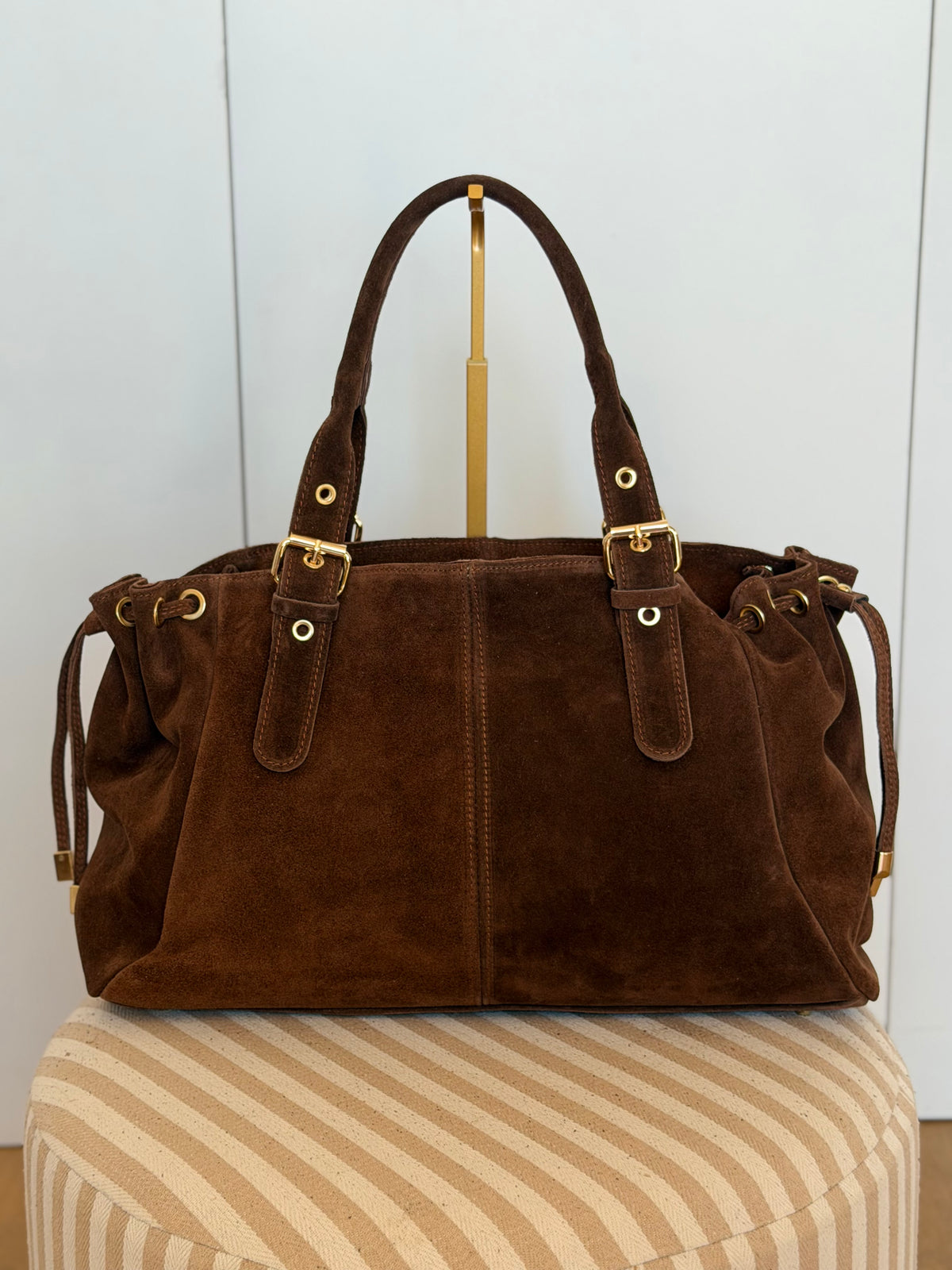 Sac cabas XL en cuir daim • JASPER Café