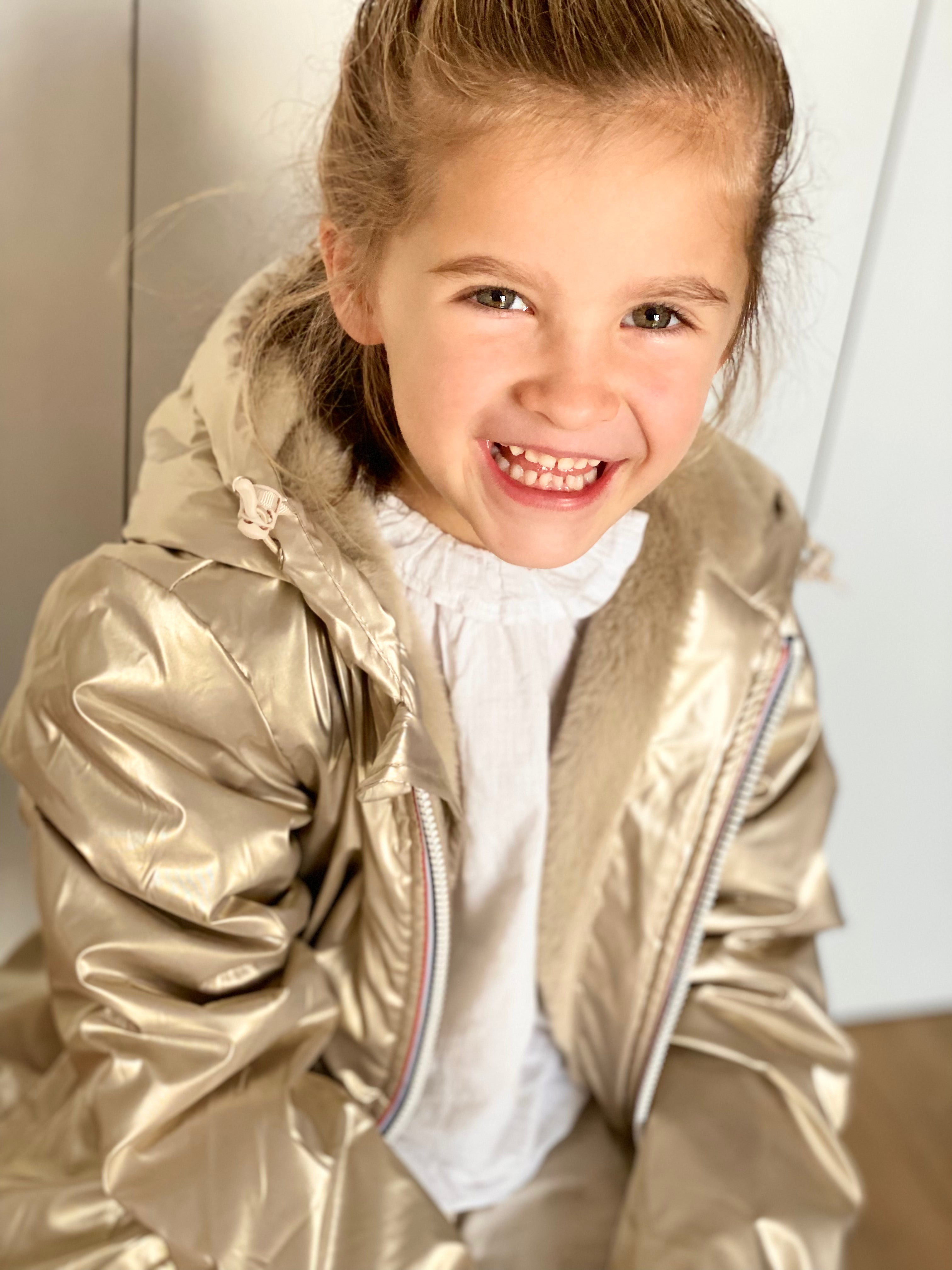 LAURA JO - Parka Imperméable mixte LOUIS.E KIDS fourré - Doré