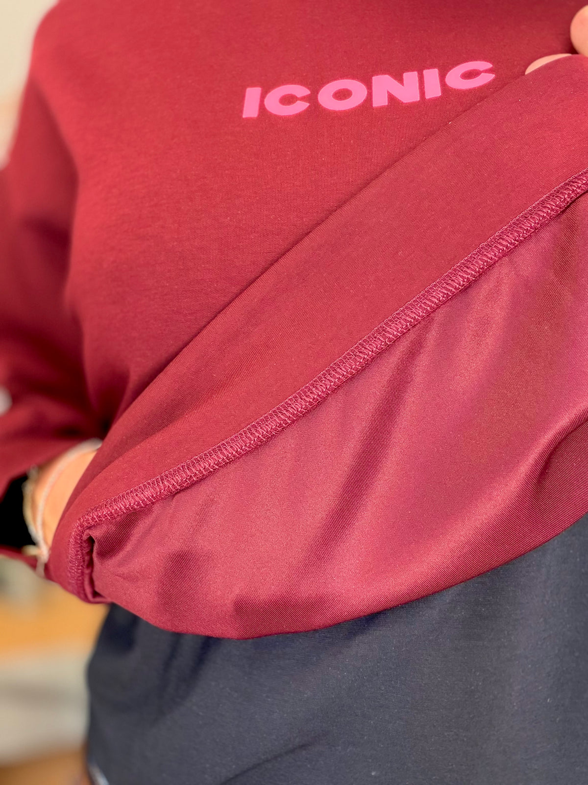 Sweat ICONIC ultra doux OMBLINE - Bordeaux
