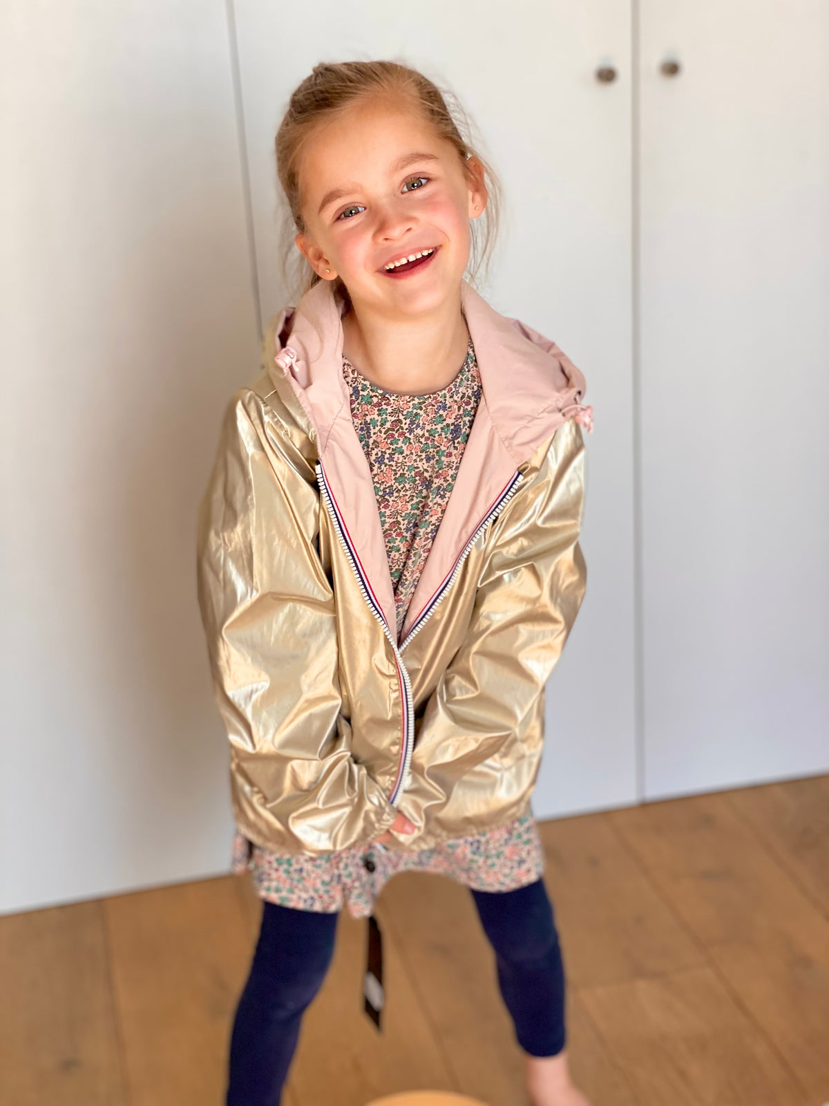 LAURA JO - Imperméable réversible léger GARANCE KIDS enfant (mixte) - Rose / Doré