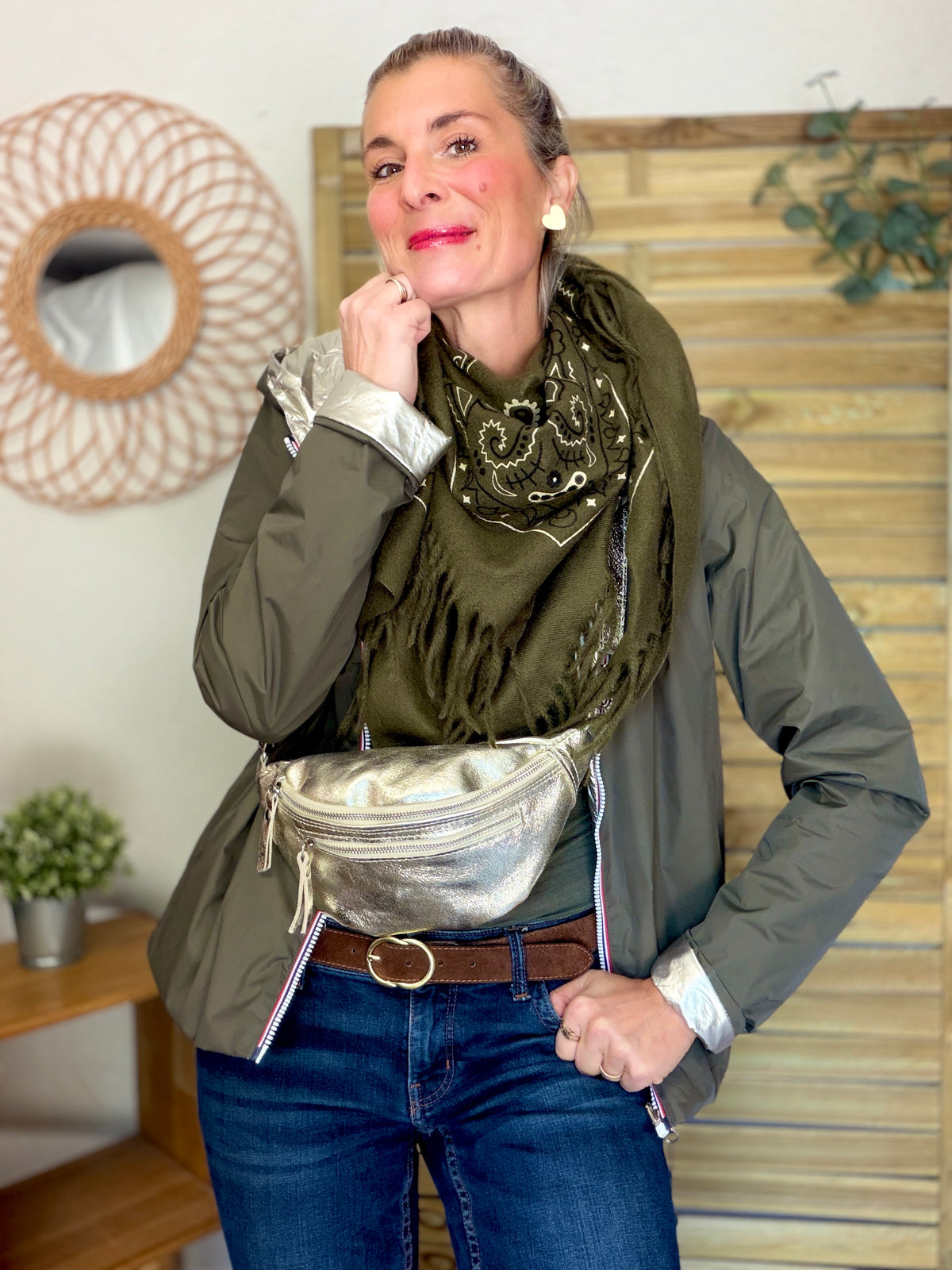 Écharpe Bandana Kaki