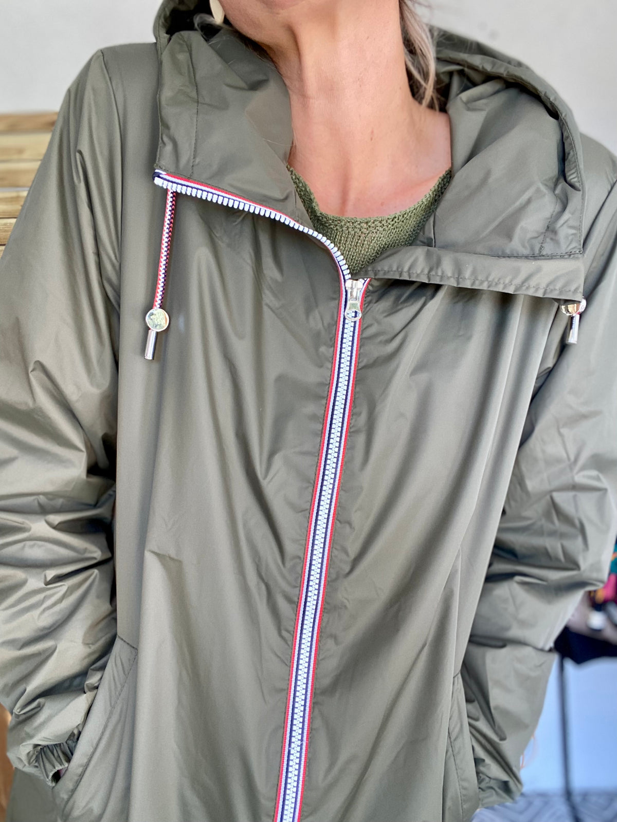 Imperméable mi-saison doublé SOLINE LONG - Kaki - LAURA JO - FIN DE SÉRIE